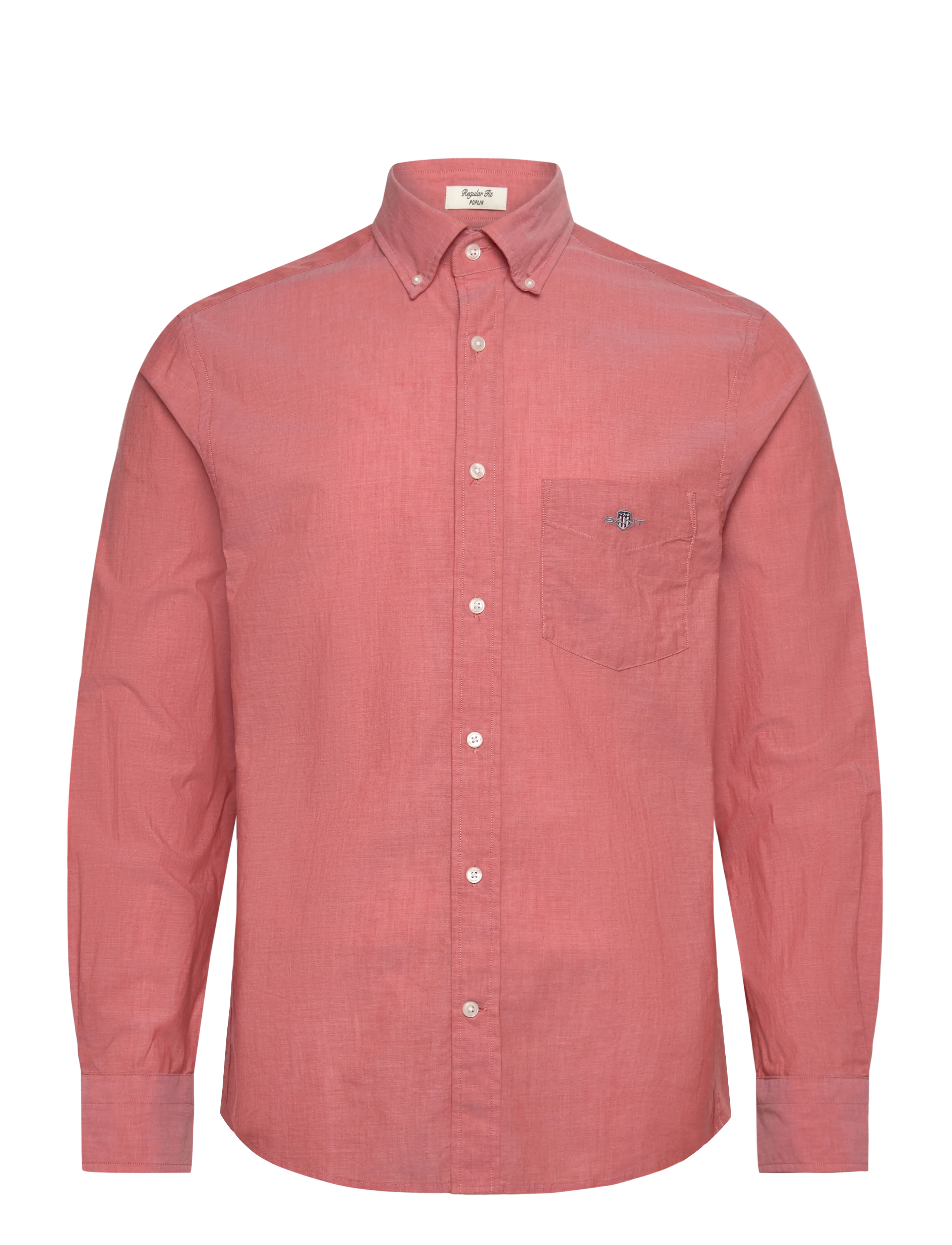 Gant REG CLASSIC POPLIN SHIRT - Skjorter - DEEP ORANGE / pink/rose