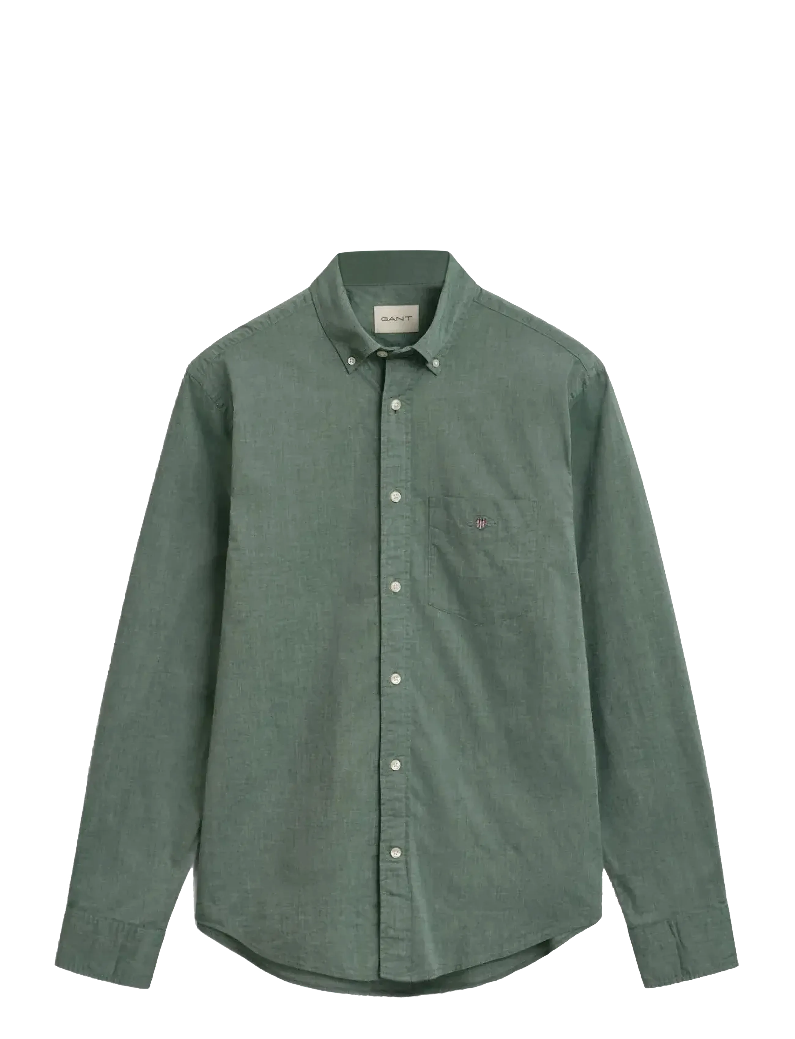 Gant - REG POPLIN SHIRT - casual shirts - forest green - 1