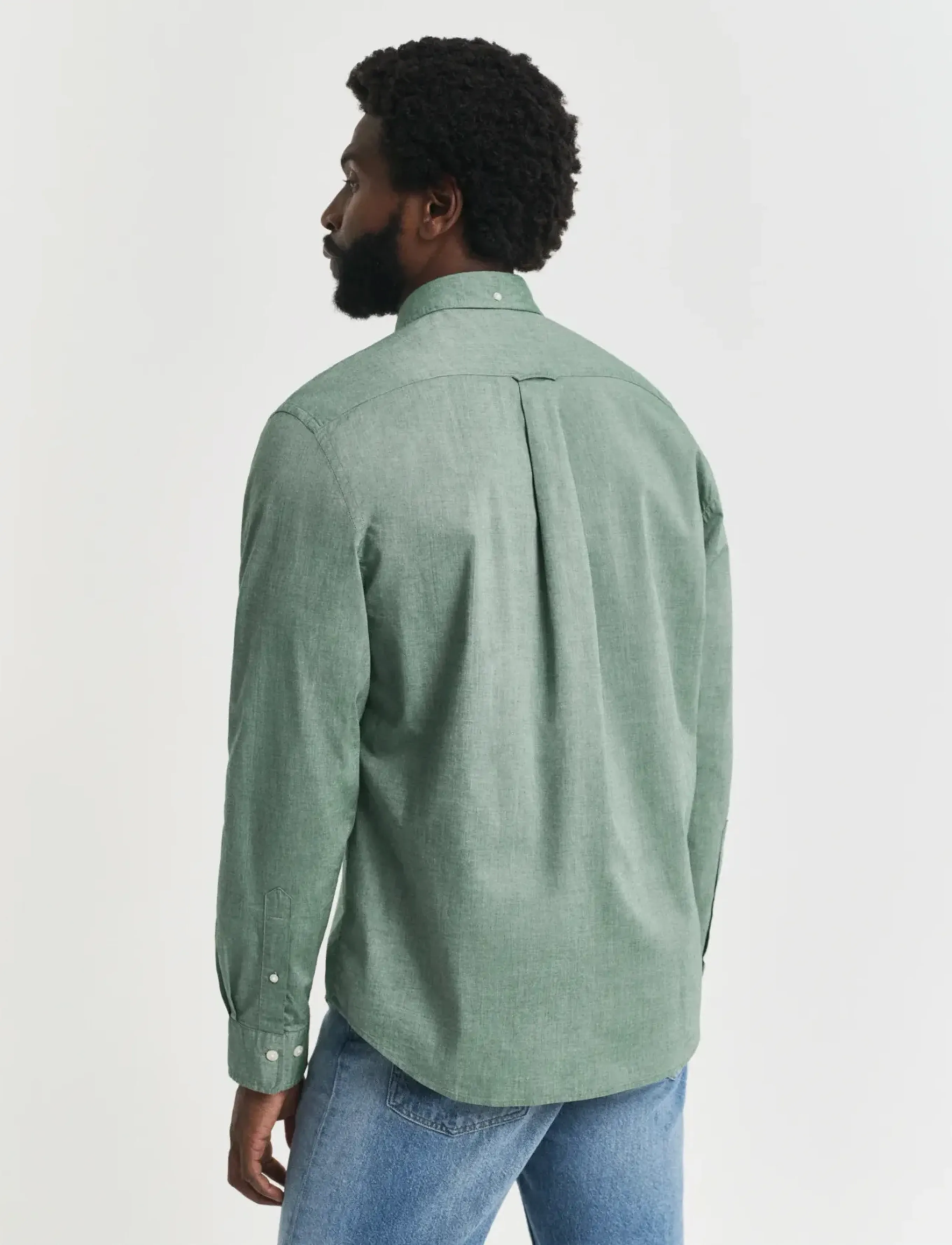 Gant - REG POPLIN SHIRT - casual shirts - forest green - 2