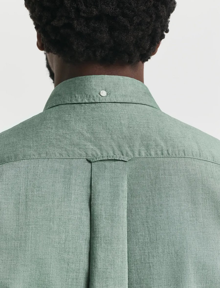 Gant - REG POPLIN SHIRT - casual shirts - forest green - 3