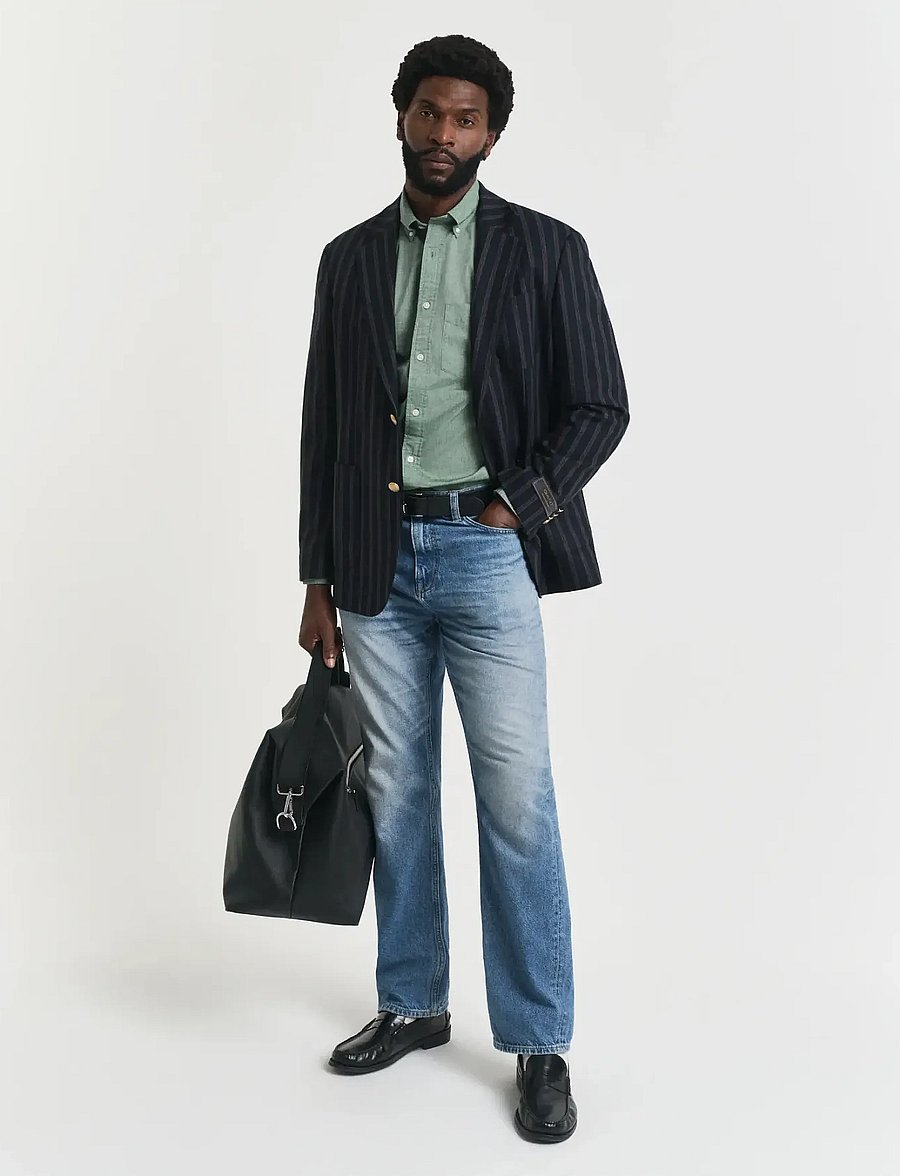 Gant - REG POPLIN SHIRT - casual shirts - forest green - 4