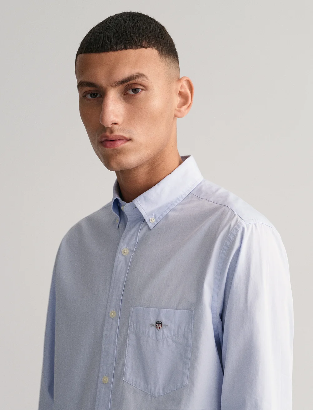 GANT - REG CLASSIC POPLIN SHIRT - basic shirts - light blue - 4