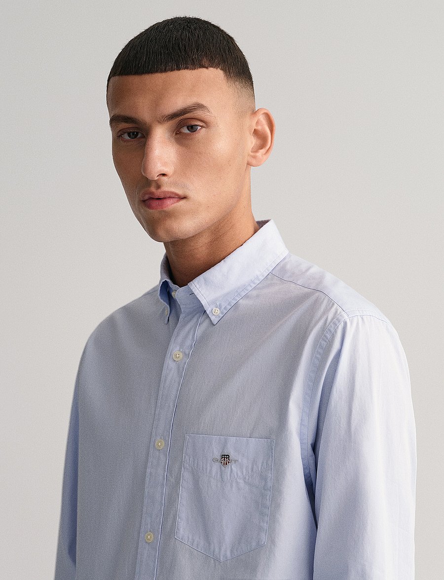 Gant - REG POPLIN SHIRT - casual hemden - light blue - 4
