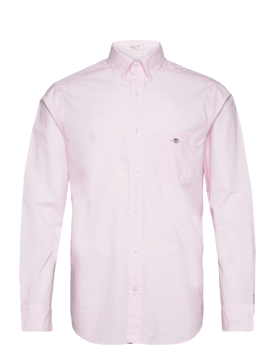 Gant - REG POPLIN SHIRT - vabaajasärgid - light pink - 1