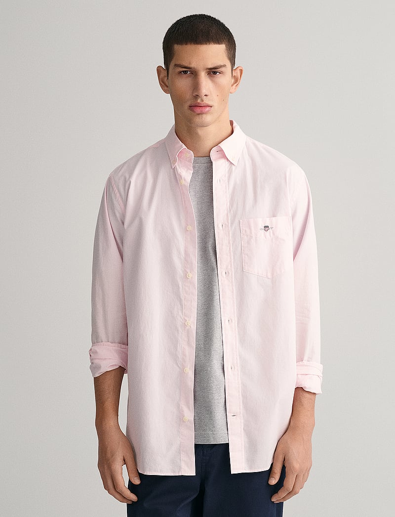 GANT - REG POPLIN SHIRT - basic skjortor - light pink - 0