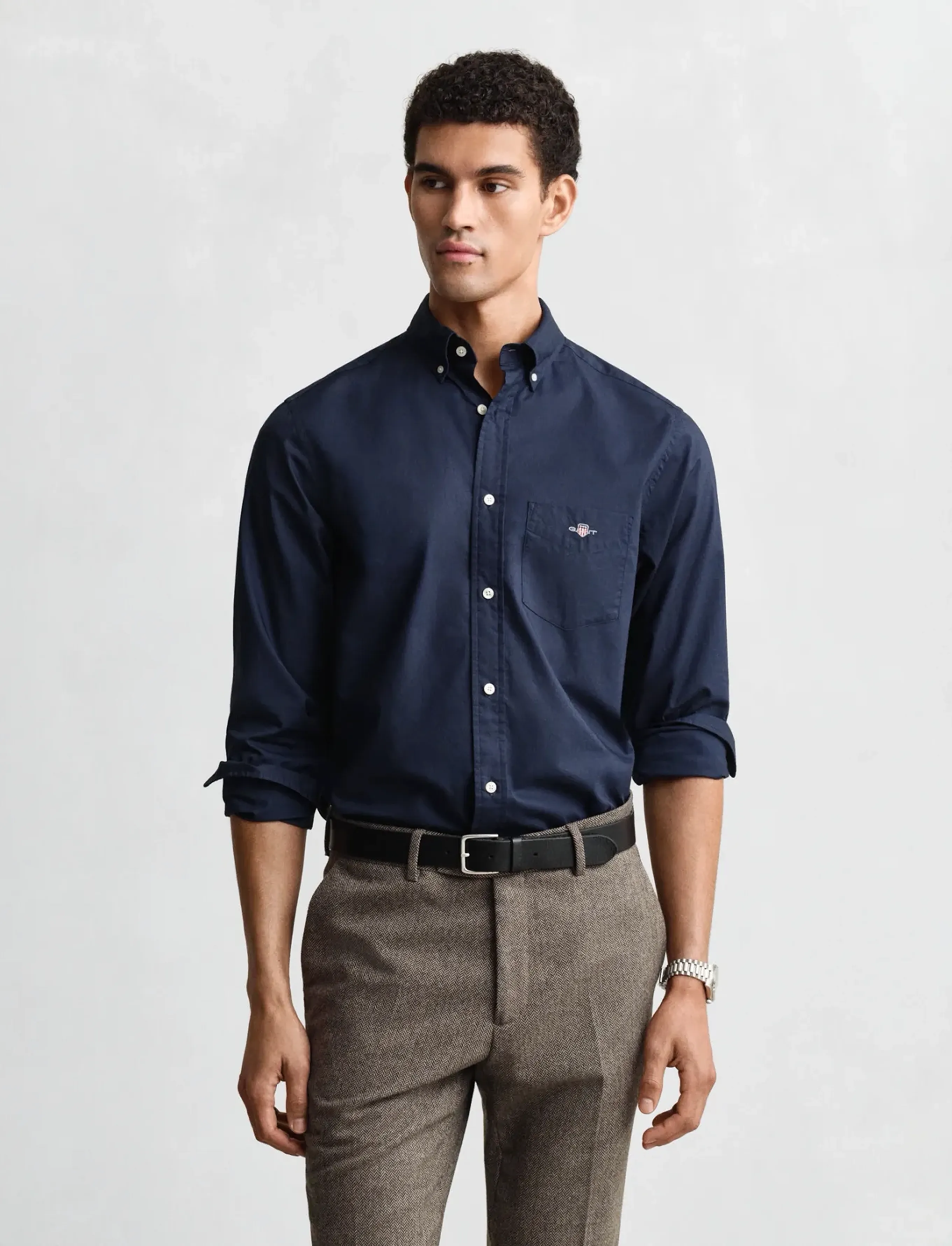Gant REG CLASSIC POPLIN SHIRT - Casual Hemden - MARINE / navy