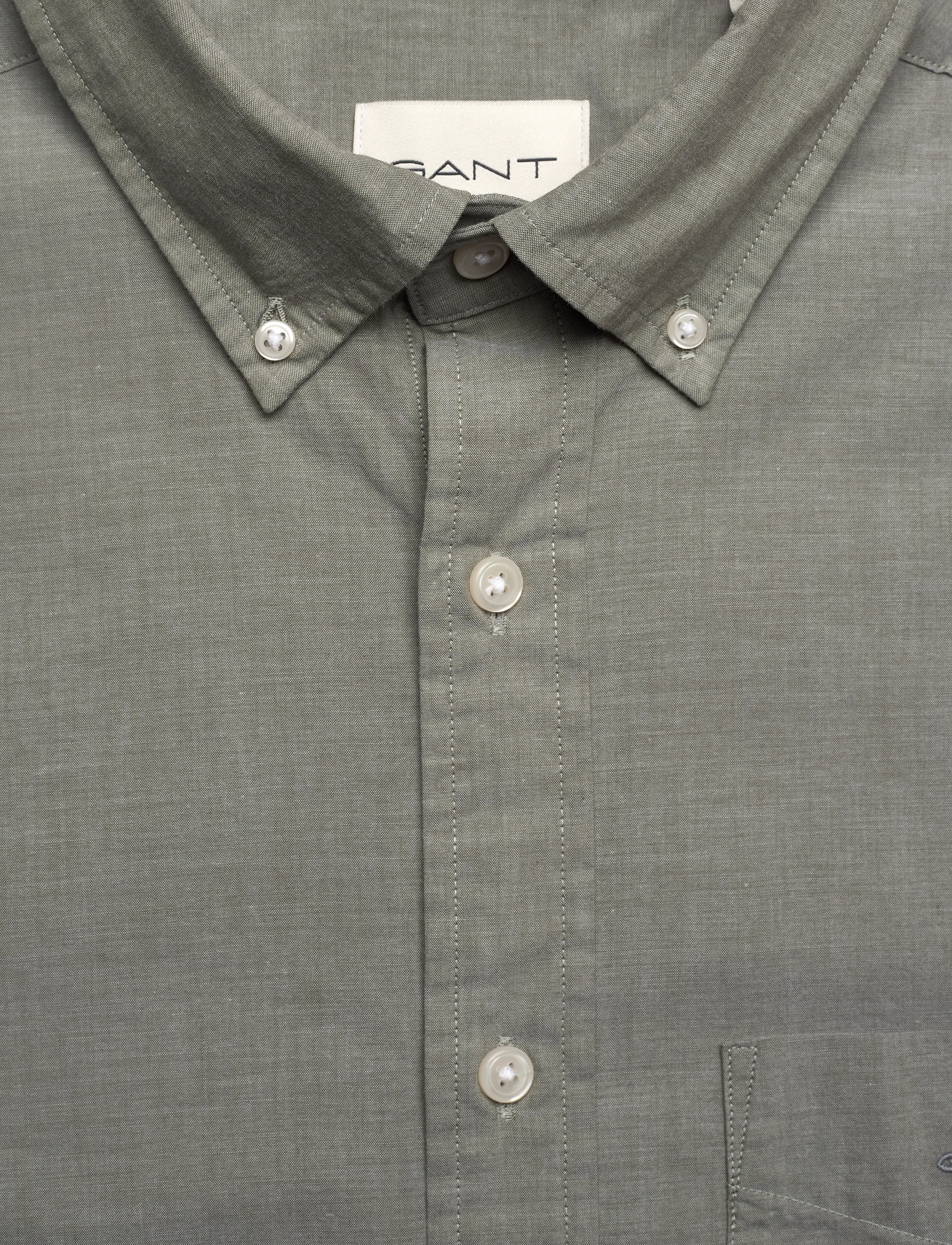 Gant - REG POPLIN SHIRT - casual skjortor - moss green - 2