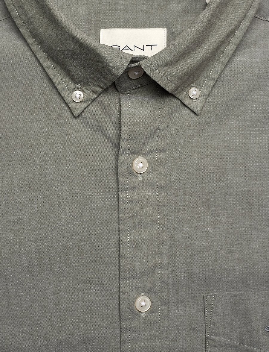 Gant - REG POPLIN SHIRT - casual skjortor - moss green - 2