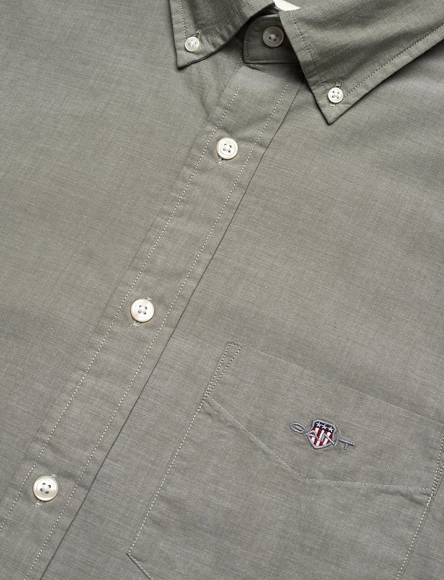 Gant - REG POPLIN SHIRT - casual skjortor - moss green - 3