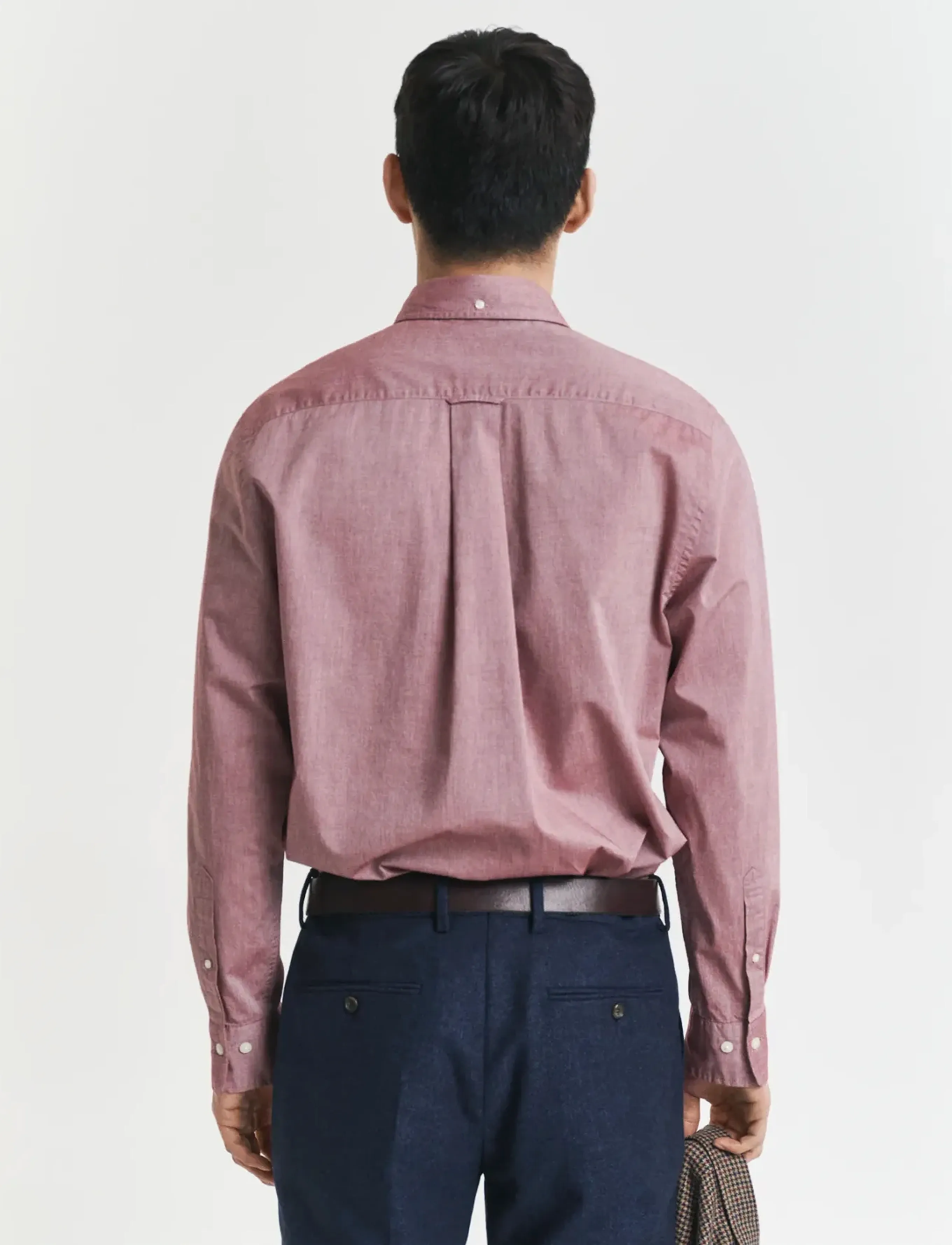 Gant - REG POPLIN SHIRT - vabaajasärgid - plumped red melange - 2