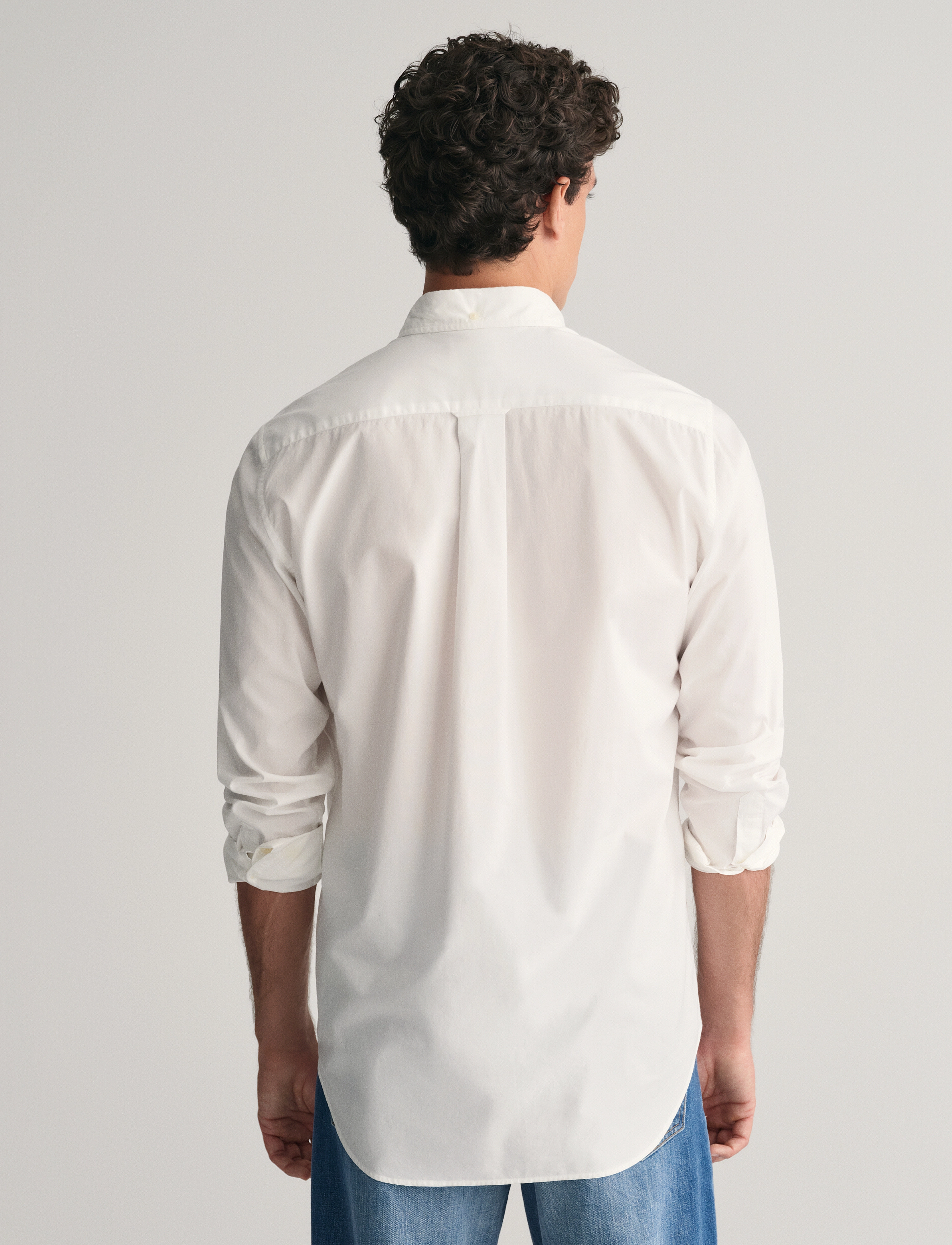 Gant - REG POPLIN SHIRT - casual skjortor - white - 3