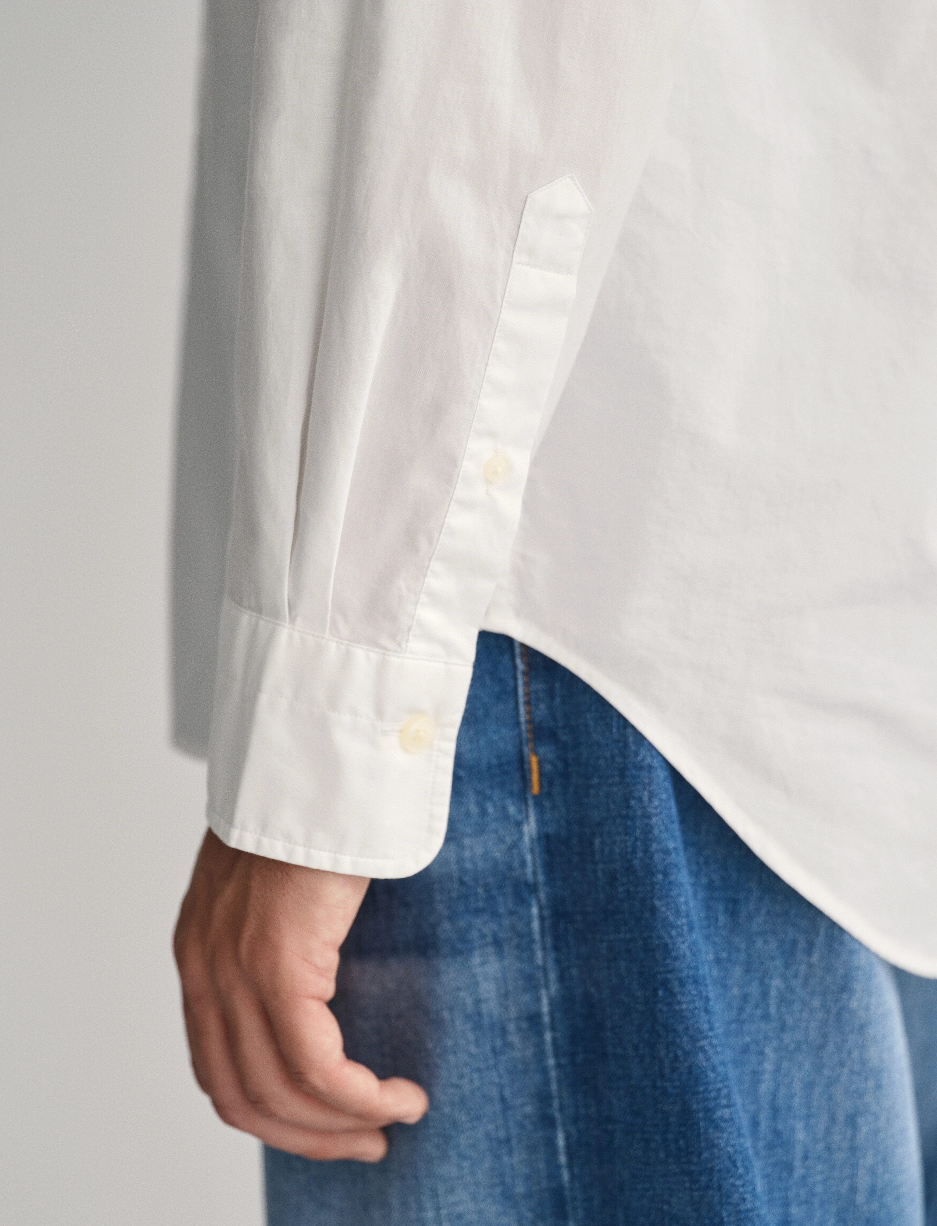 Gant - REG POPLIN SHIRT - casual skjortor - white - 4