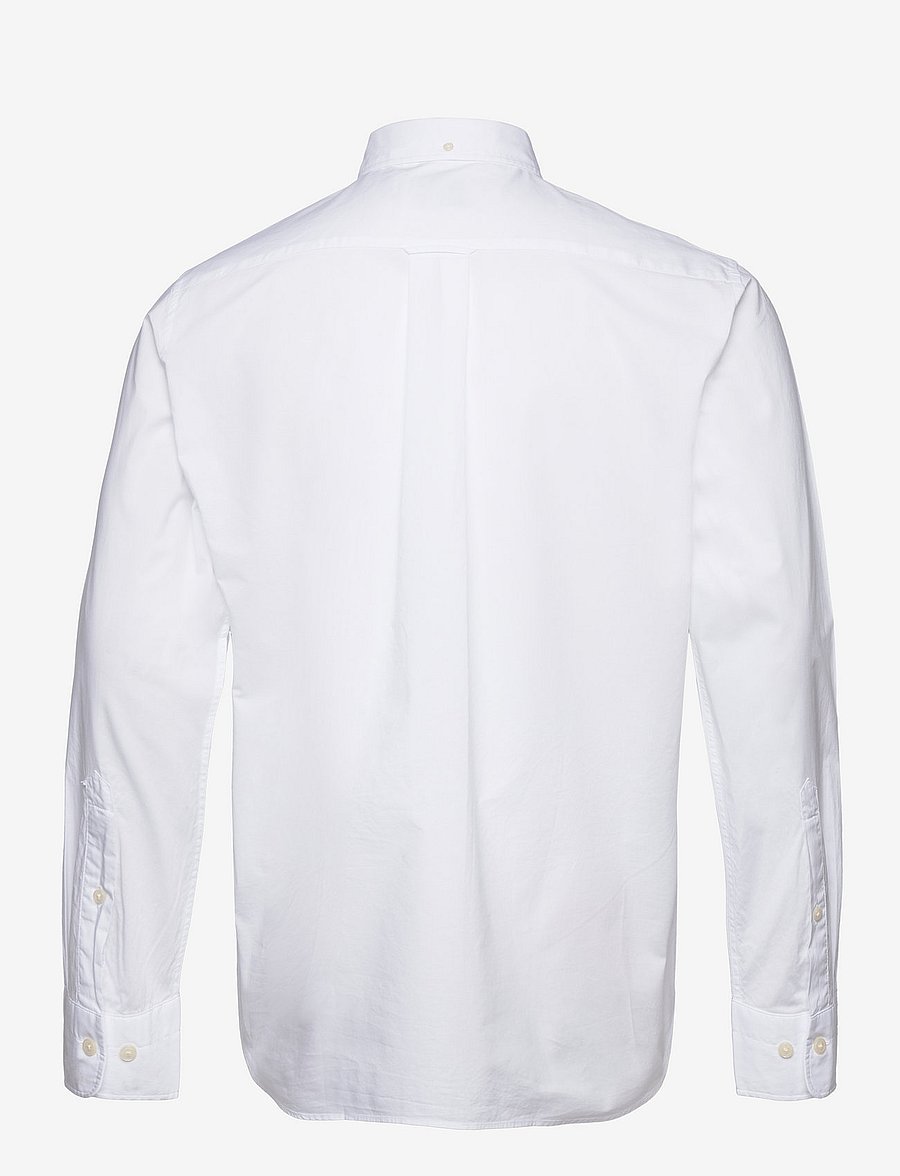 Gant - REG POPLIN SHIRT - vabaajasärgid - white - 2