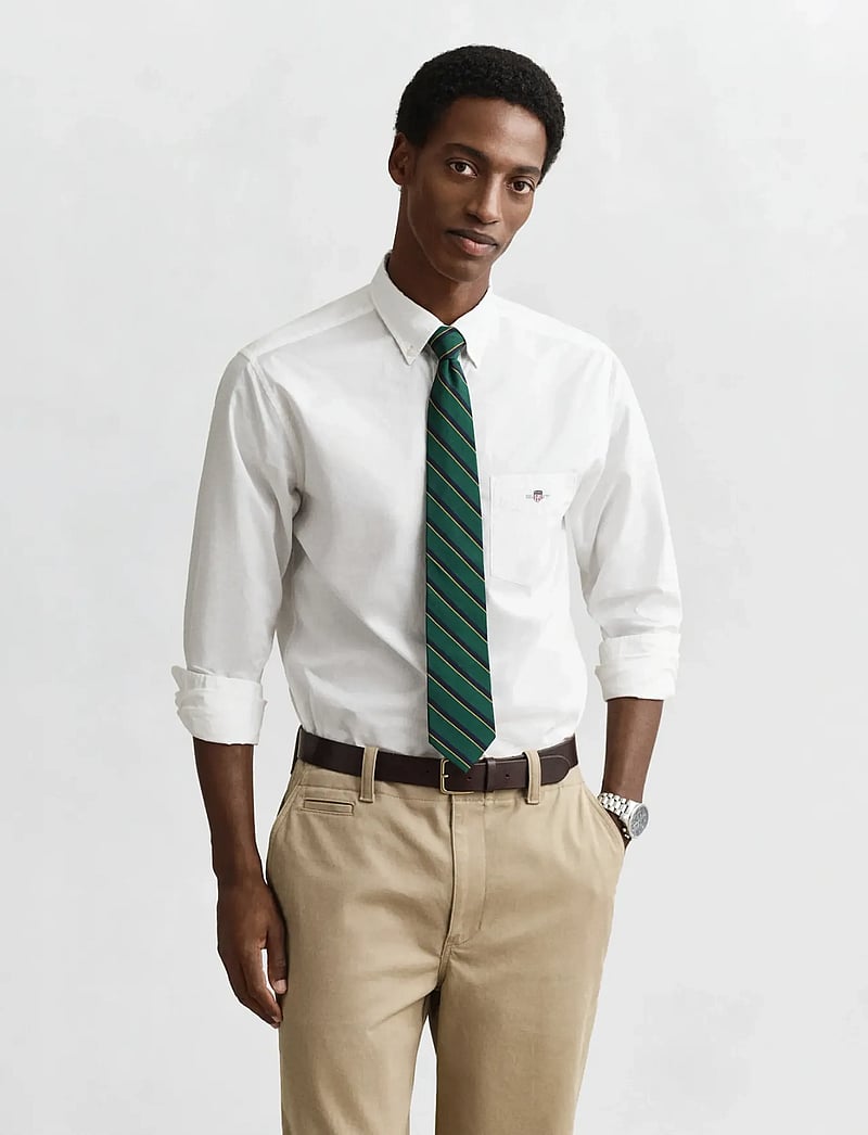 Gant - REG CLASSIC POPLIN SHIRT - casual skjorter - white - 0