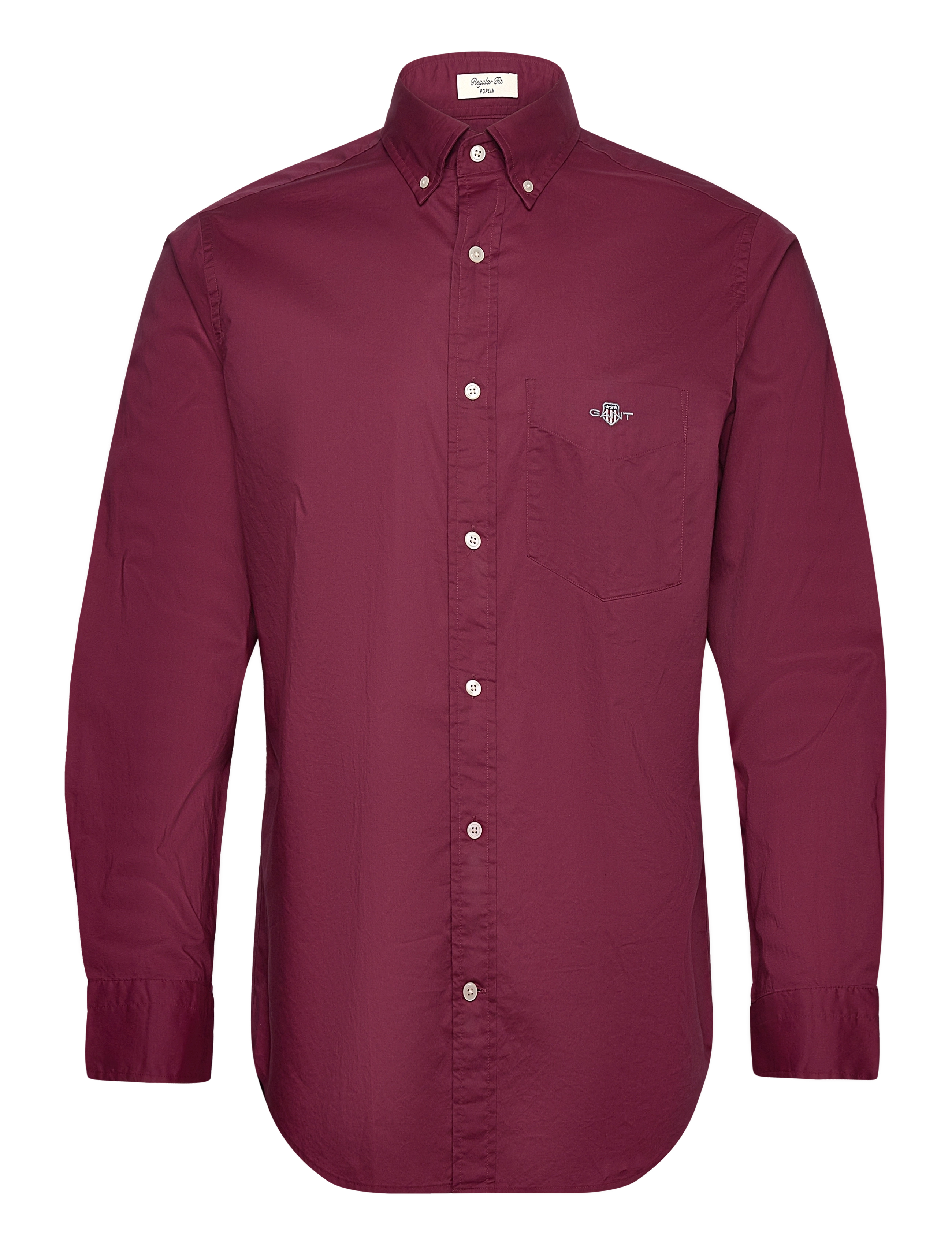 REG CLASSIC POPLIN SHIRT - WINE RED