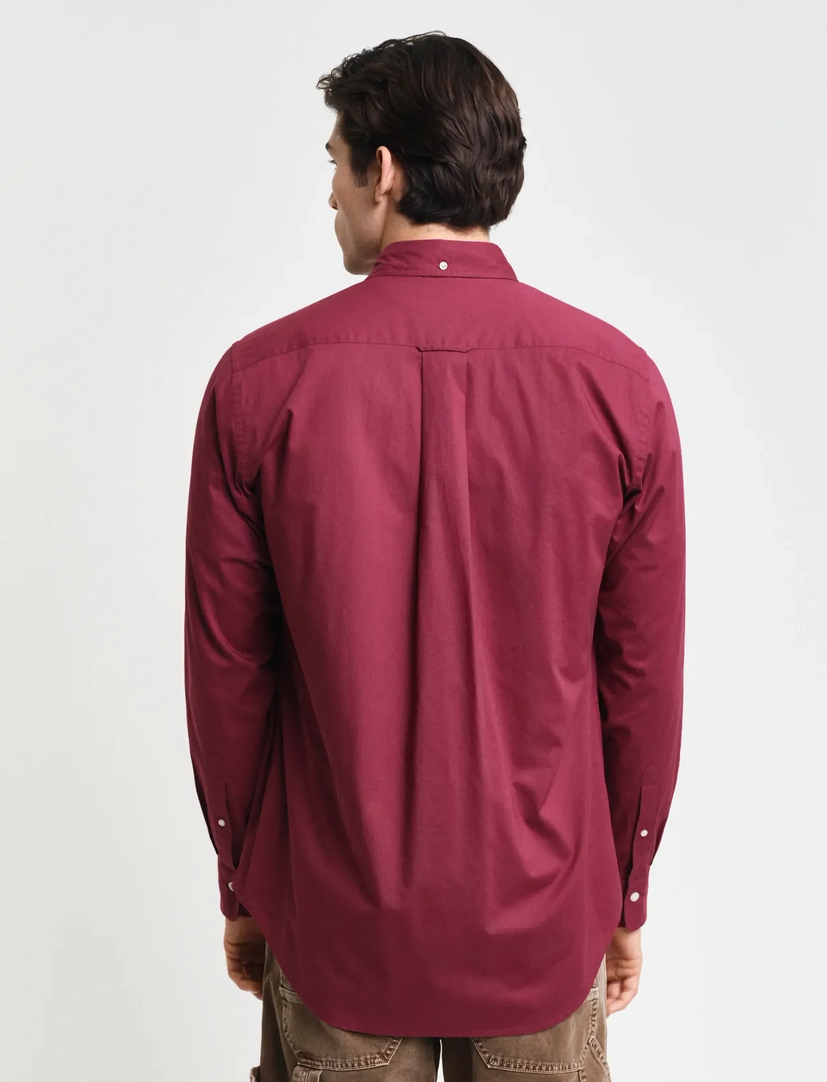 Gant - REG CLASSIC POPLIN SHIRT - basic skjorter - wine red - 3