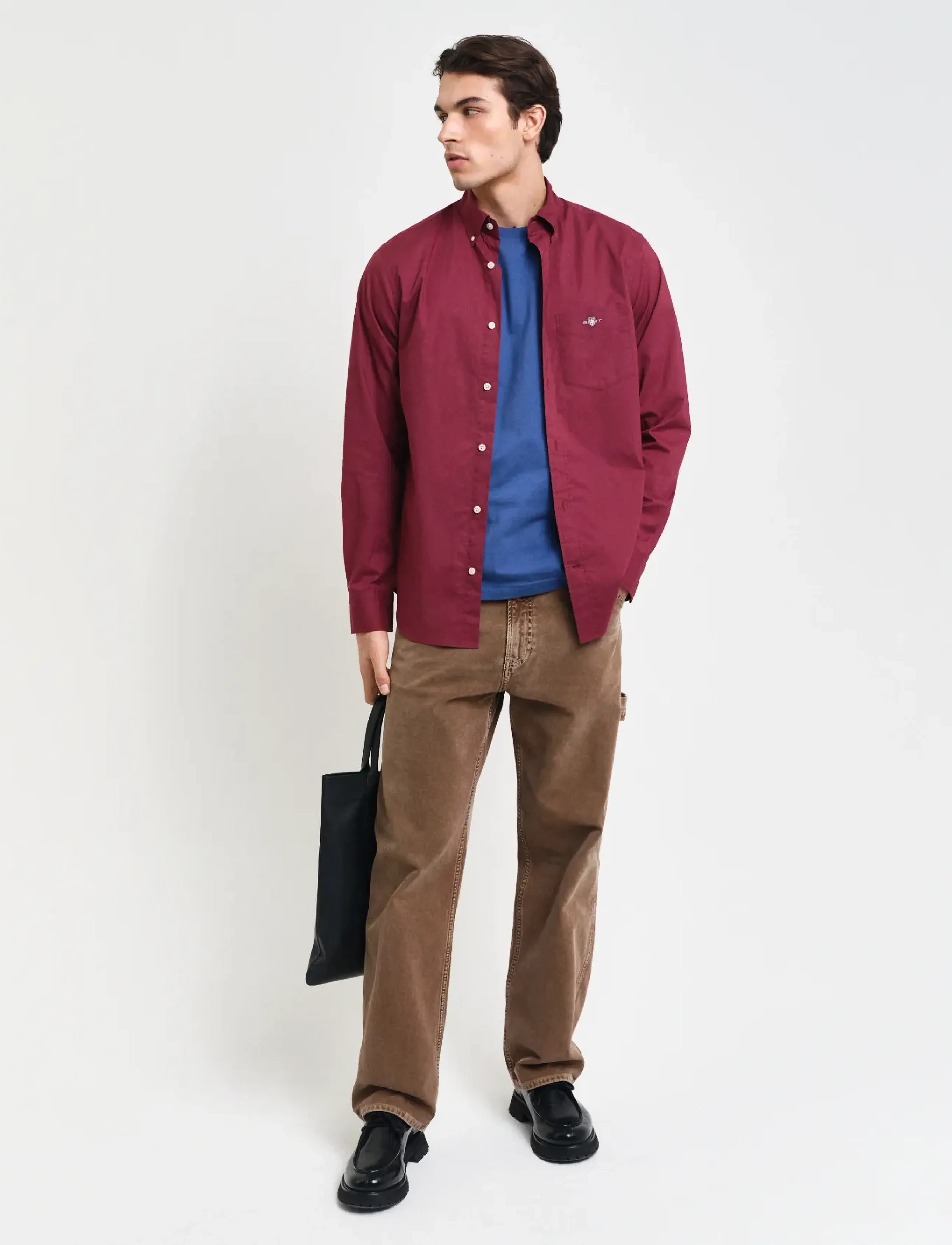 Gant - REG CLASSIC POPLIN SHIRT - basic skjorter - wine red - 5