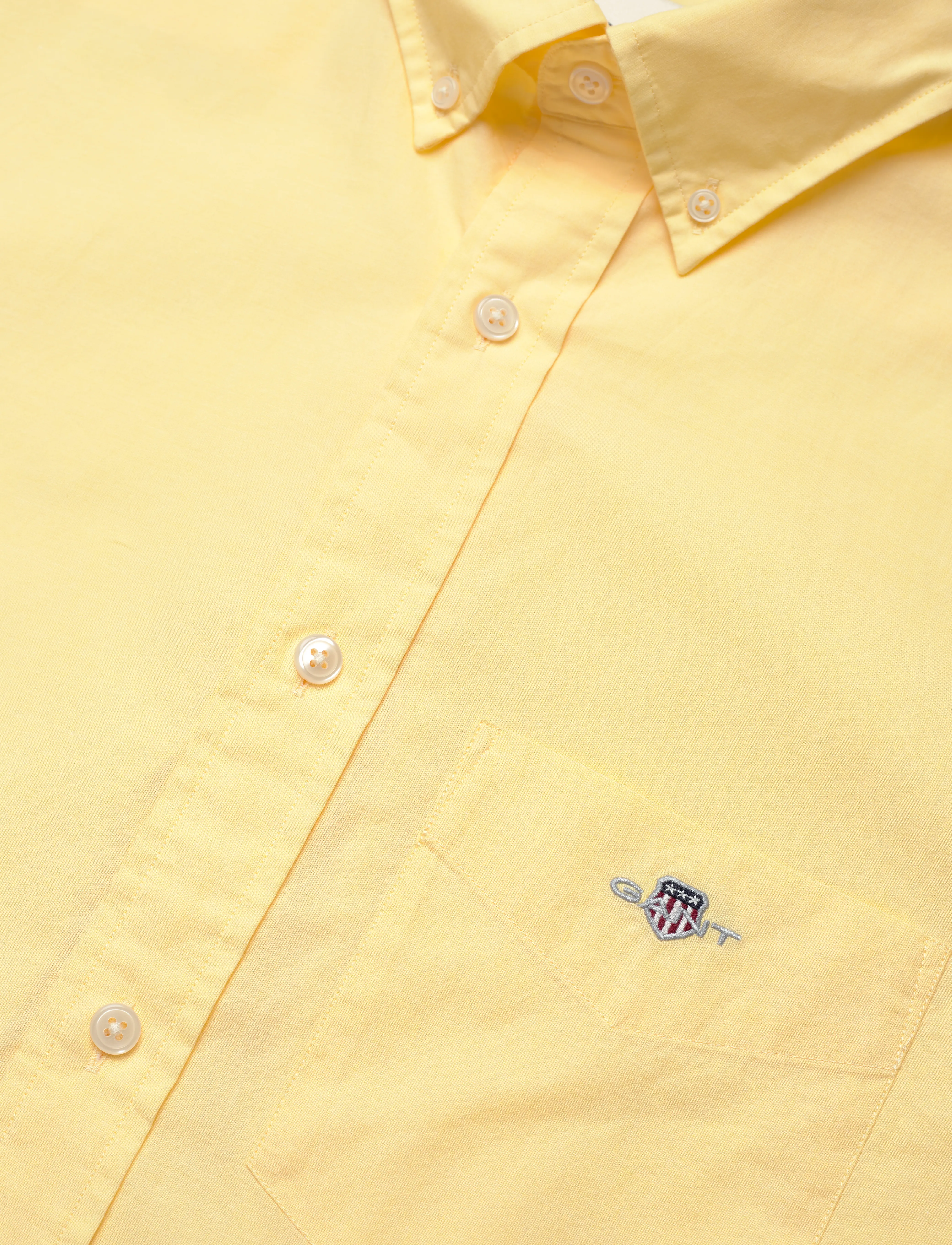 Gant - REG CLASSIC POPLIN SS SHIRT - kortærmede skjorter - banana yellow - 3
