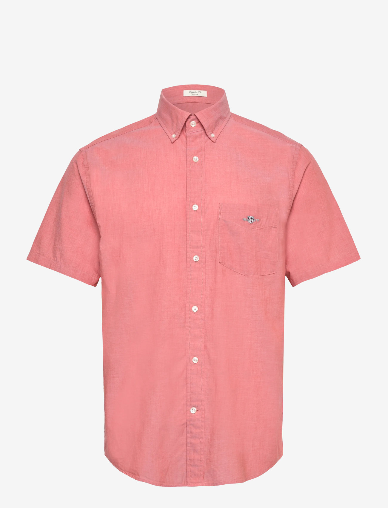 GANT - REG CLASSIC POPLIN SS SHIRT - kortærmede skjorter - deep orange - 0