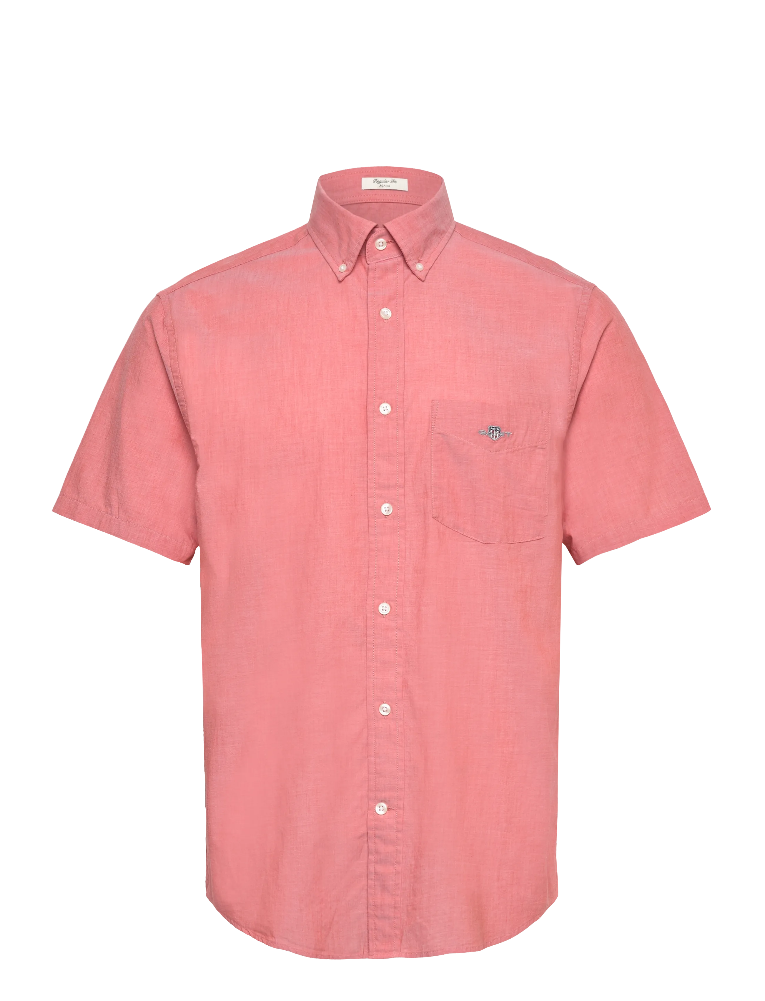 Gant REG CLASSIC POPLIN SS SHIRT - Skjorter - DEEP ORANGE / pink/rose