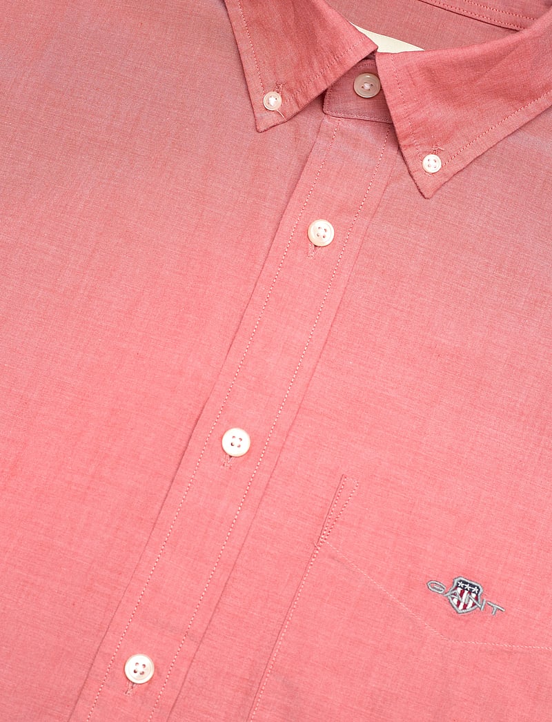 GANT - REG CLASSIC POPLIN SS SHIRT - kortærmede skjorter - deep orange - 3