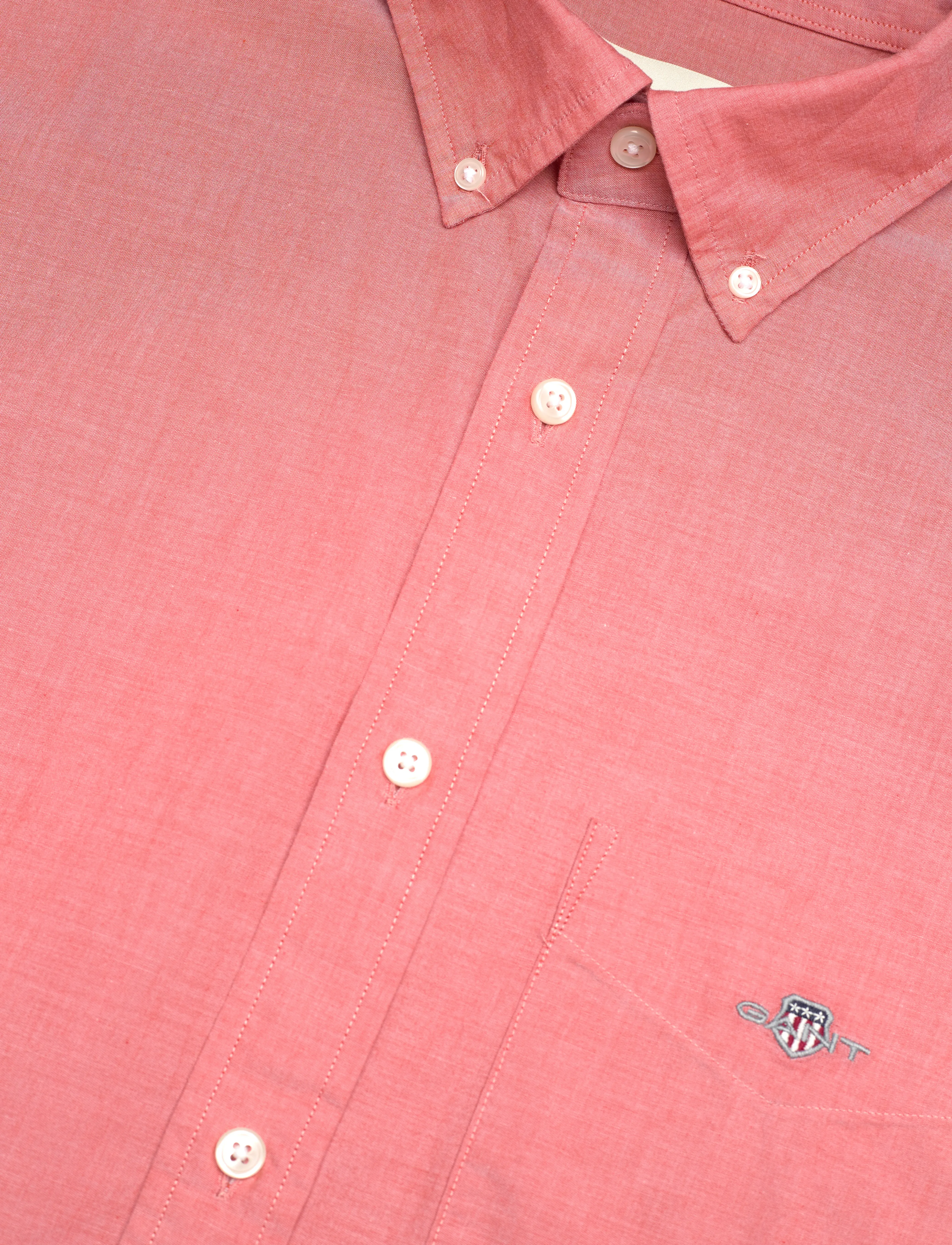 Gant - REG CLASSIC POPLIN SS SHIRT - short-sleeved shirts - deep orange - 3