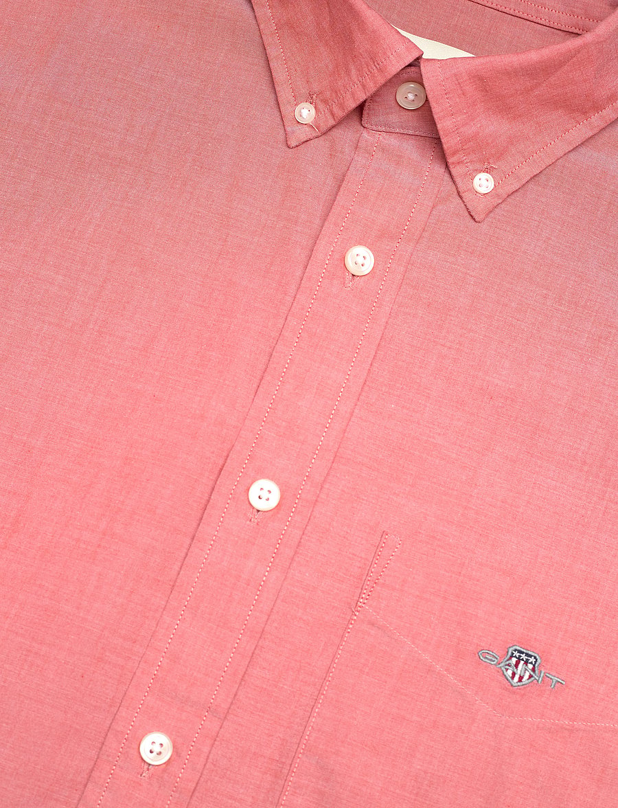 Gant - REG CLASSIC POPLIN SS SHIRT - short-sleeved shirts - deep orange - 3