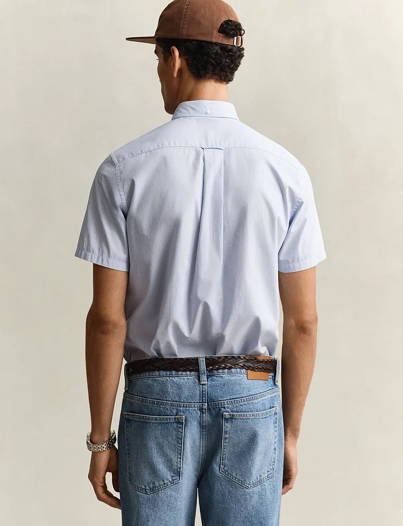 GANT - REG CLASSIC POPLIN SS SHIRT - chemises à manches courtes - light blue - 3