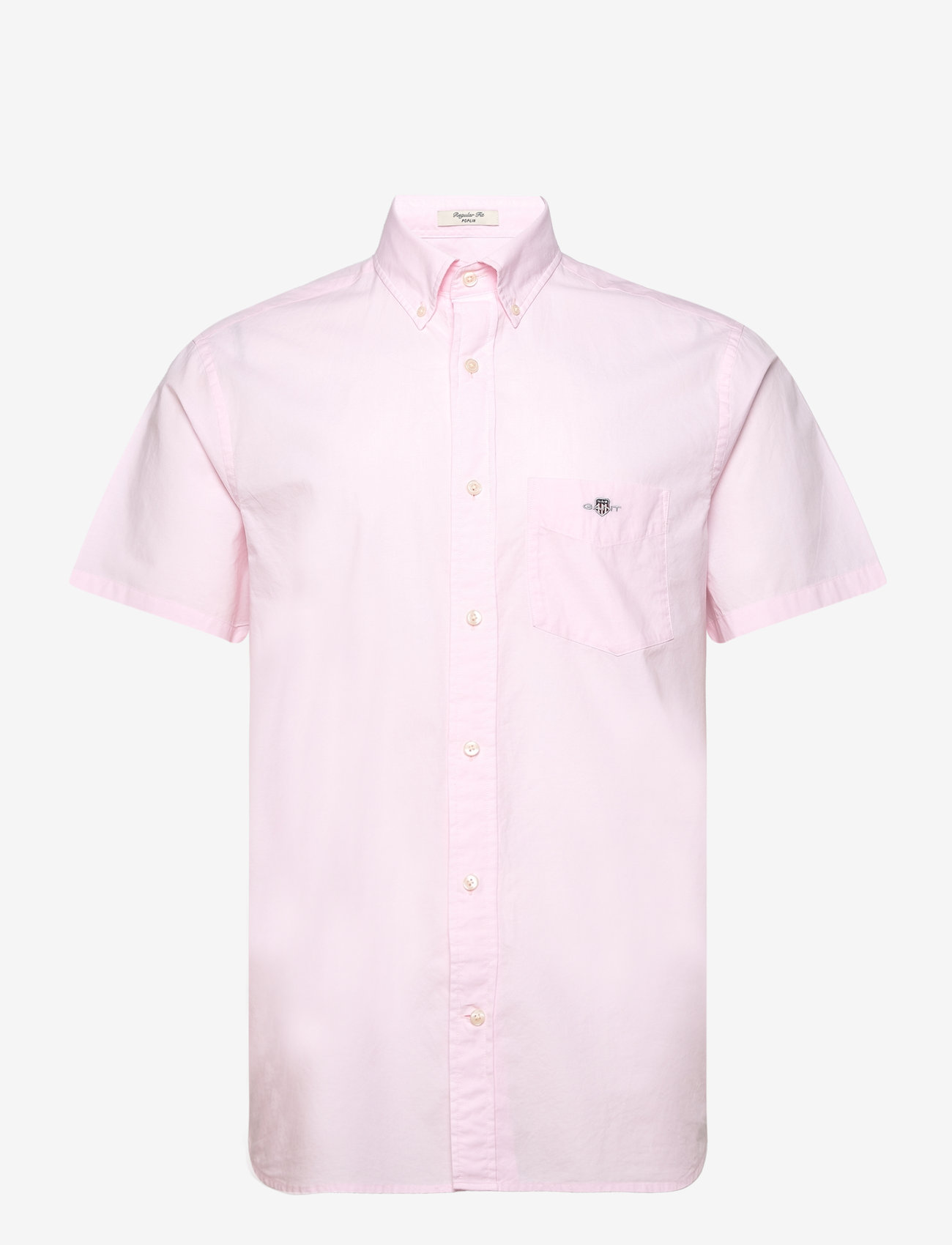 GANT - REG CLASSIC POPLIN SS SHIRT - kortärmade skjortor - light pink - 1