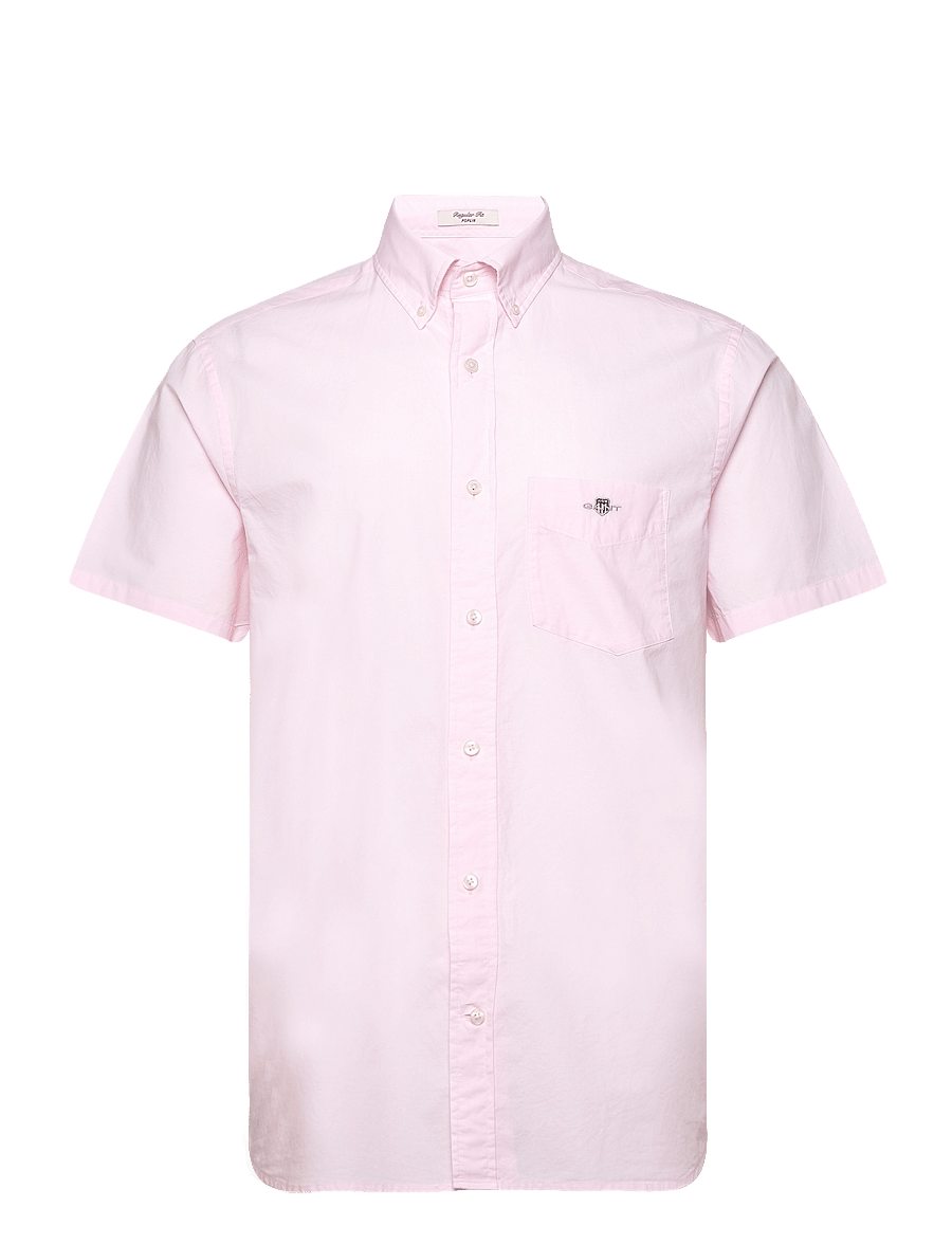 Gant - REG CLASSIC POPLIN SS SHIRT - kortærmede skjorter - light pink - 1