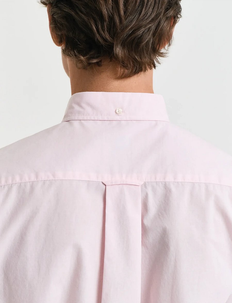 Gant - REG CLASSIC POPLIN SS SHIRT - kortærmede skjorter - light pink - 4