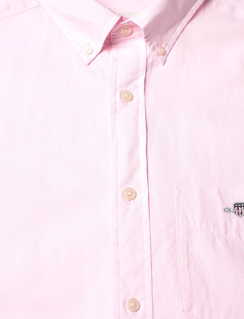 GANT - REG CLASSIC POPLIN SS SHIRT - kortärmade skjortor - light pink - 5