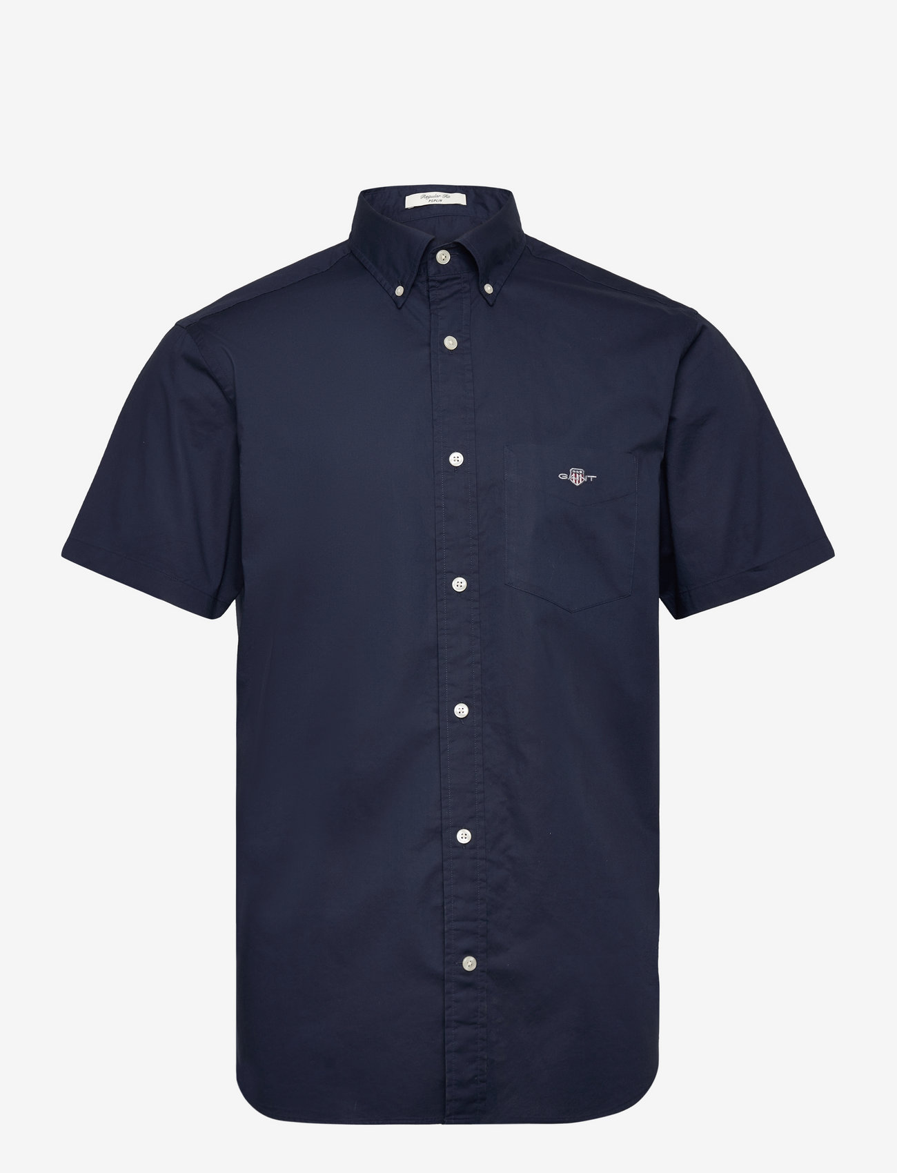 GANT - REG CLASSIC POPLIN SS SHIRT - basic skjortor - marine - 1