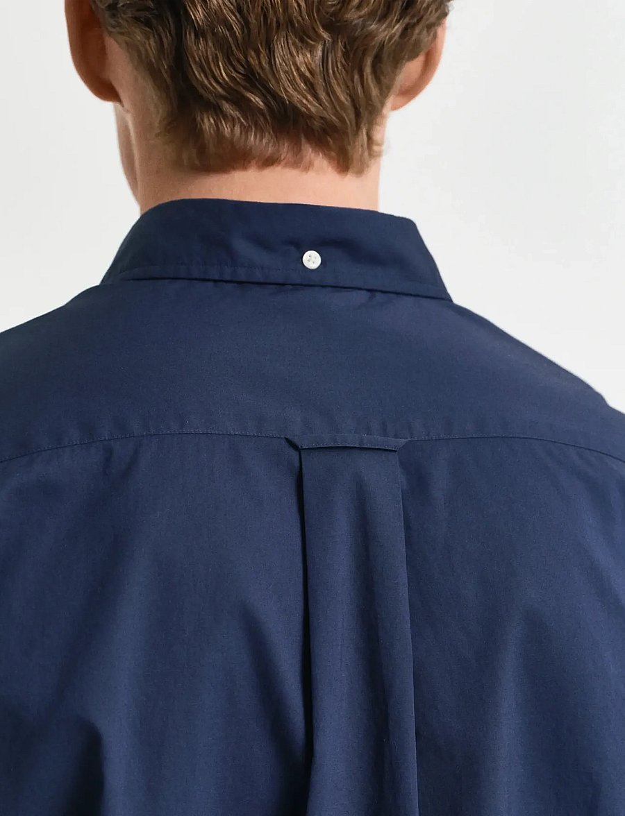 Gant - REG CLASSIC POPLIN SS SHIRT - lühikeste varrukatega särgid - marine - 4