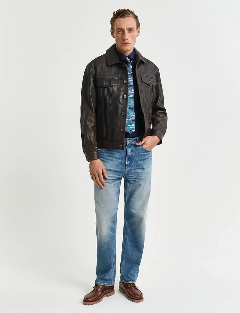 GANT - REG CLASSIC POPLIN SS SHIRT - basic skjortor - marine - 5
