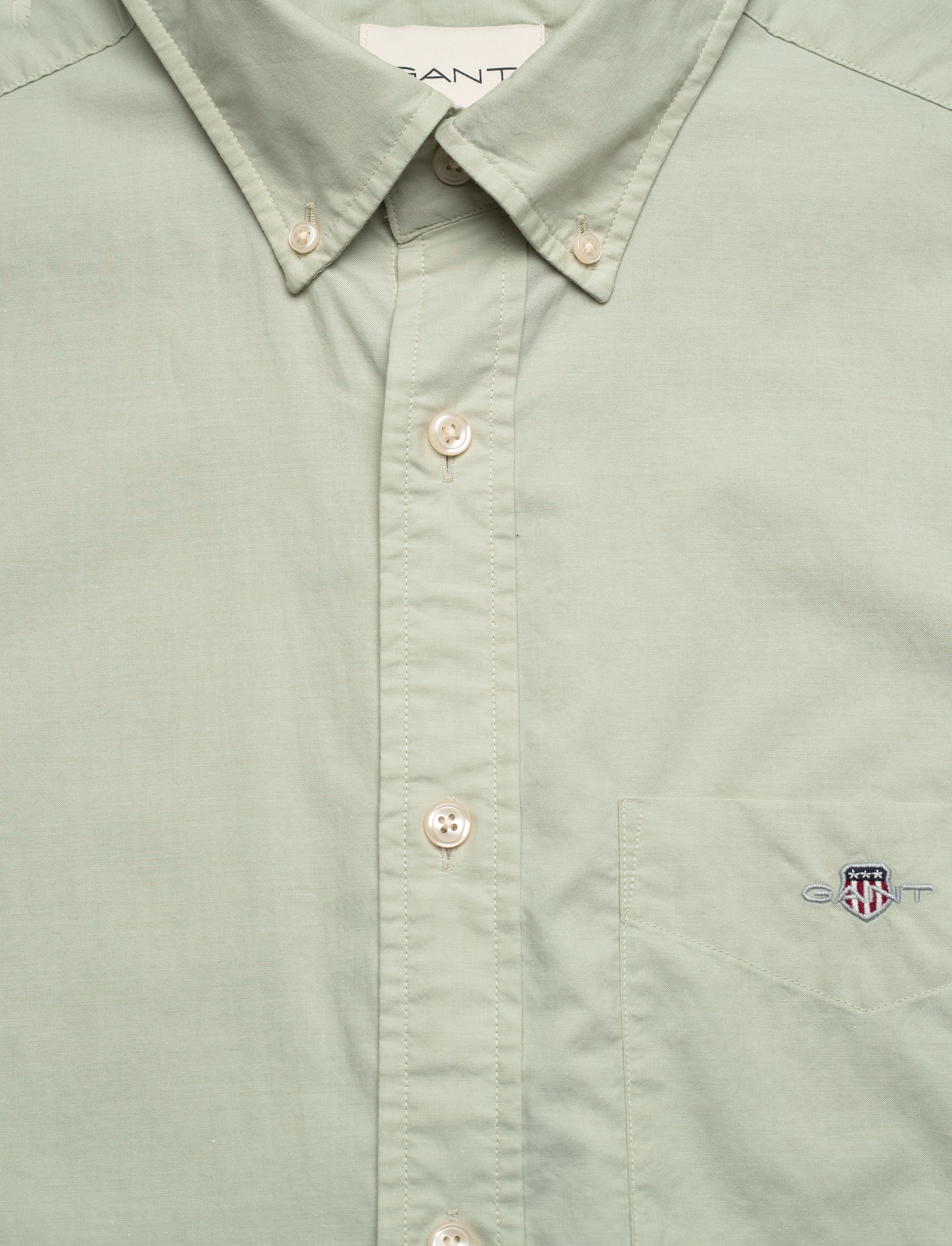 Gant - REG CLASSIC POPLIN SS SHIRT - basic skjortor - milky matcha - 2