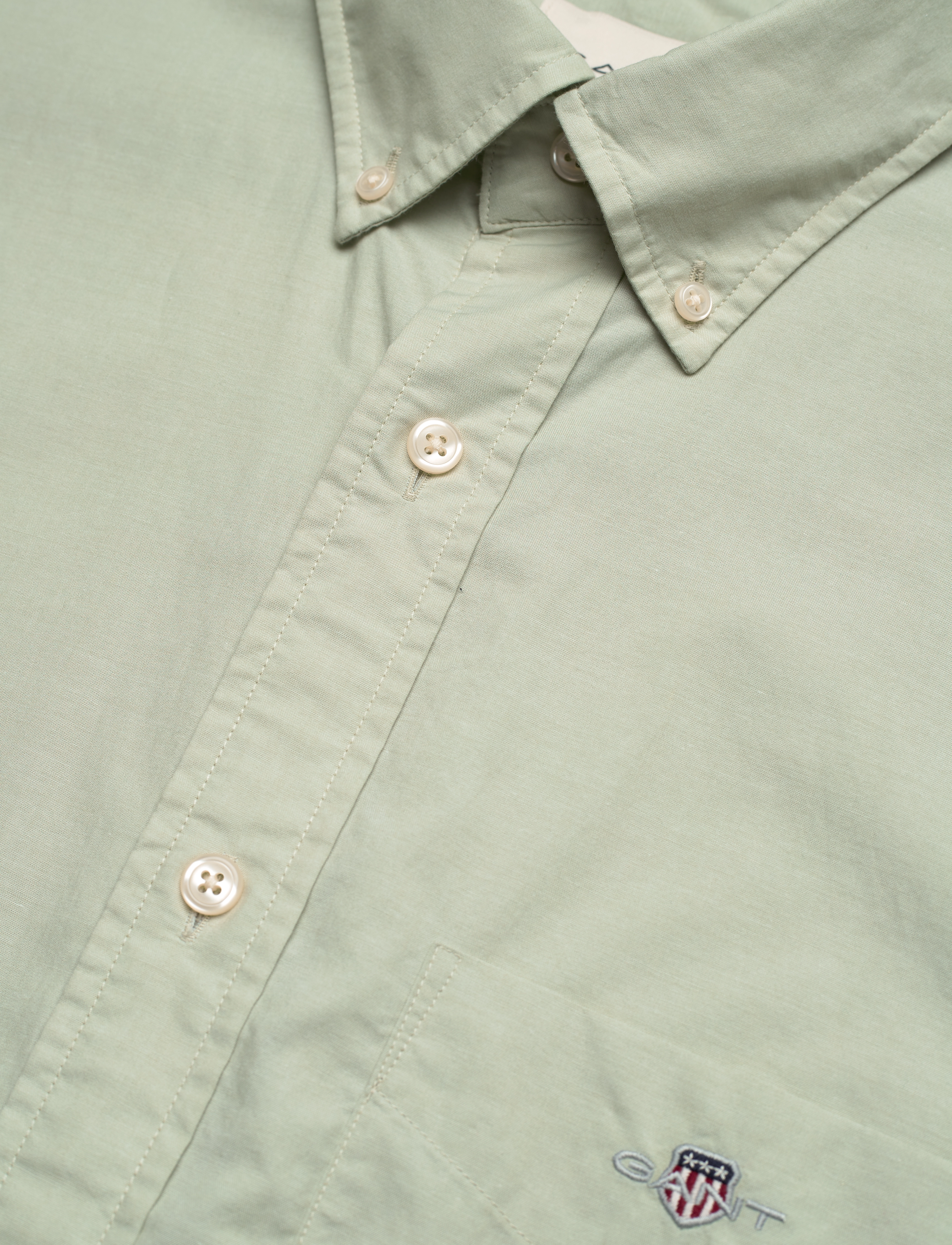 Gant - REG CLASSIC POPLIN SS SHIRT - basic skjortor - milky matcha - 3