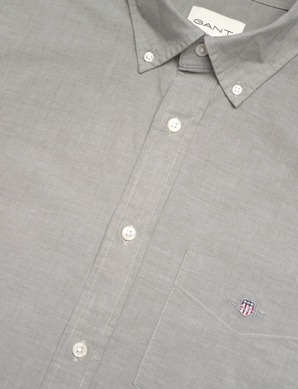 GANT - REG CLASSIC POPLIN SS SHIRT - basic shirts - moss green - 3