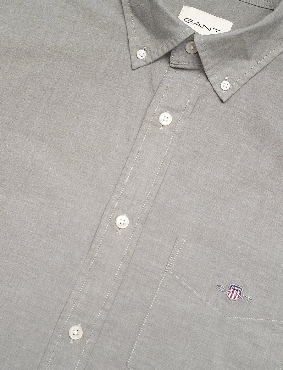 Gant - REG CLASSIC POPLIN SS SHIRT - lühikeste varrukatega särgid - moss green - 3