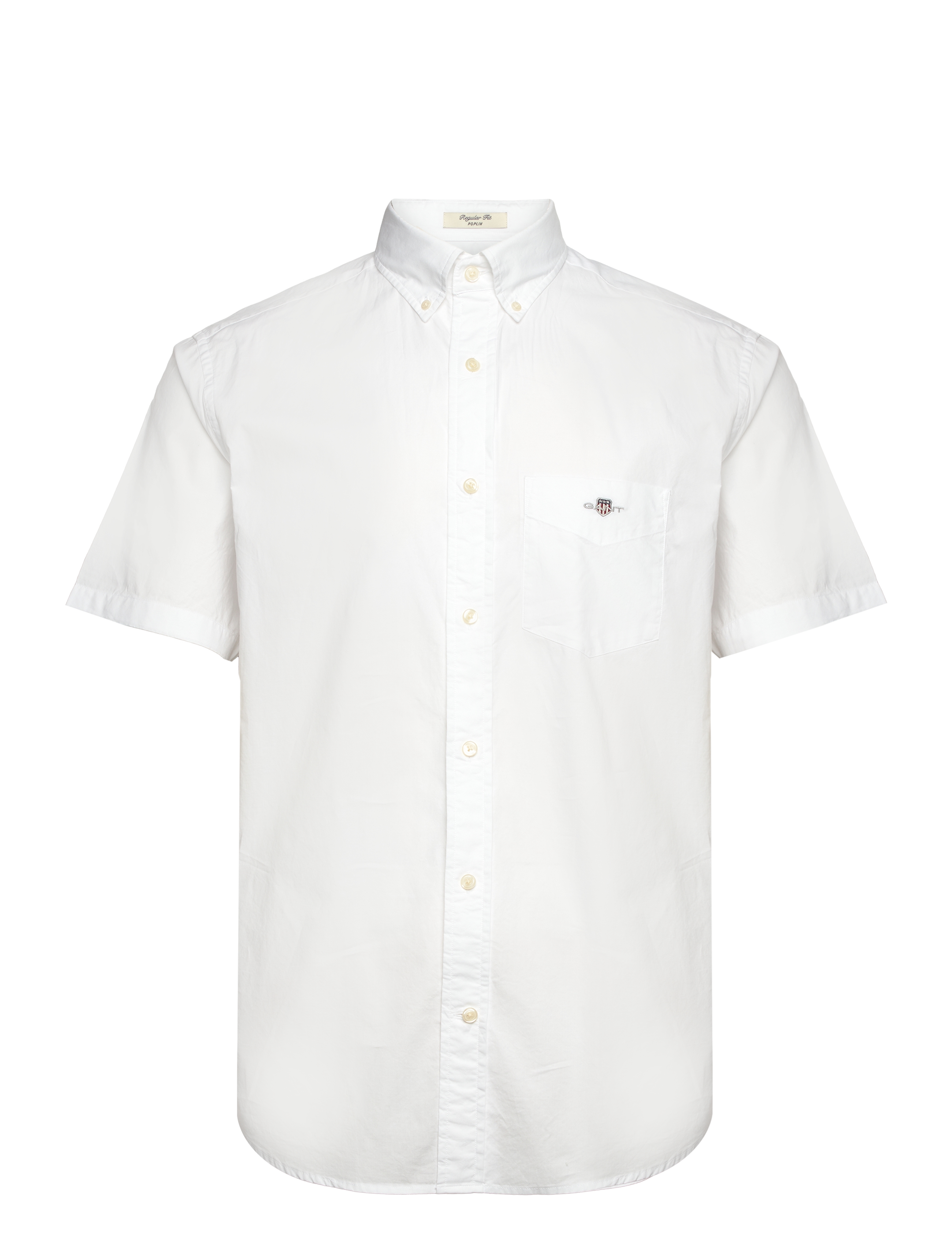 Gant REG CLASSIC POPLIN SS SHIRT - Basic skjortor - WHITE / white
