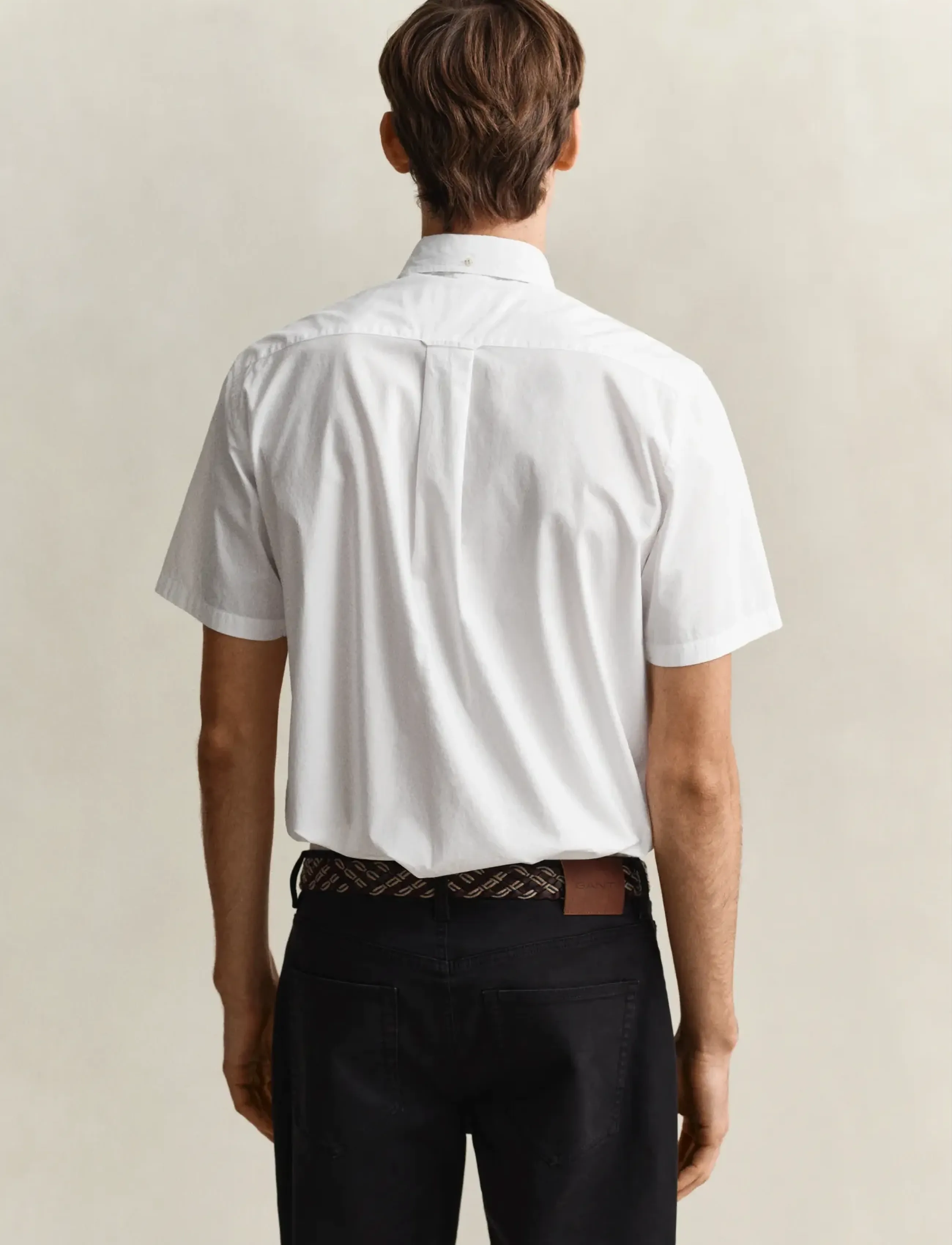 Gant - REG CLASSIC POPLIN SS SHIRT - kurzarmhemden - white - 3