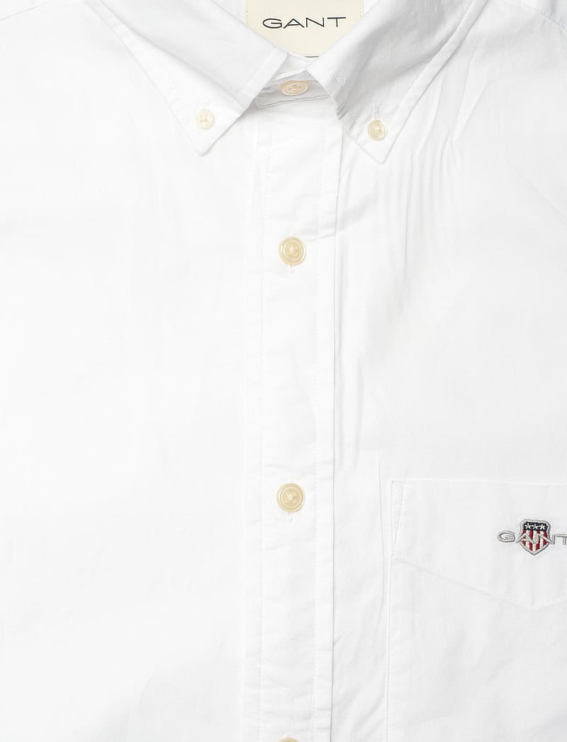 GANT - REG CLASSIC POPLIN SS SHIRT - tavalised t-särgid - white - 2