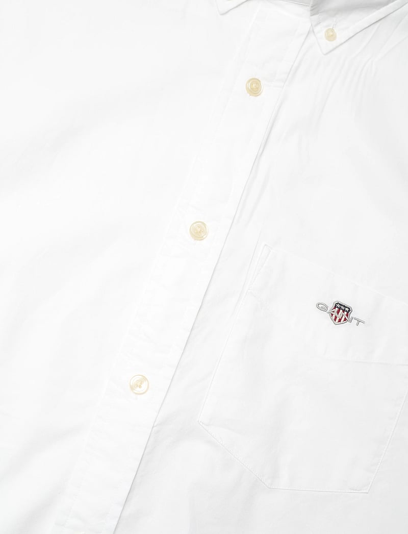 GANT - REG CLASSIC POPLIN SS SHIRT - tavalised t-särgid - white - 3