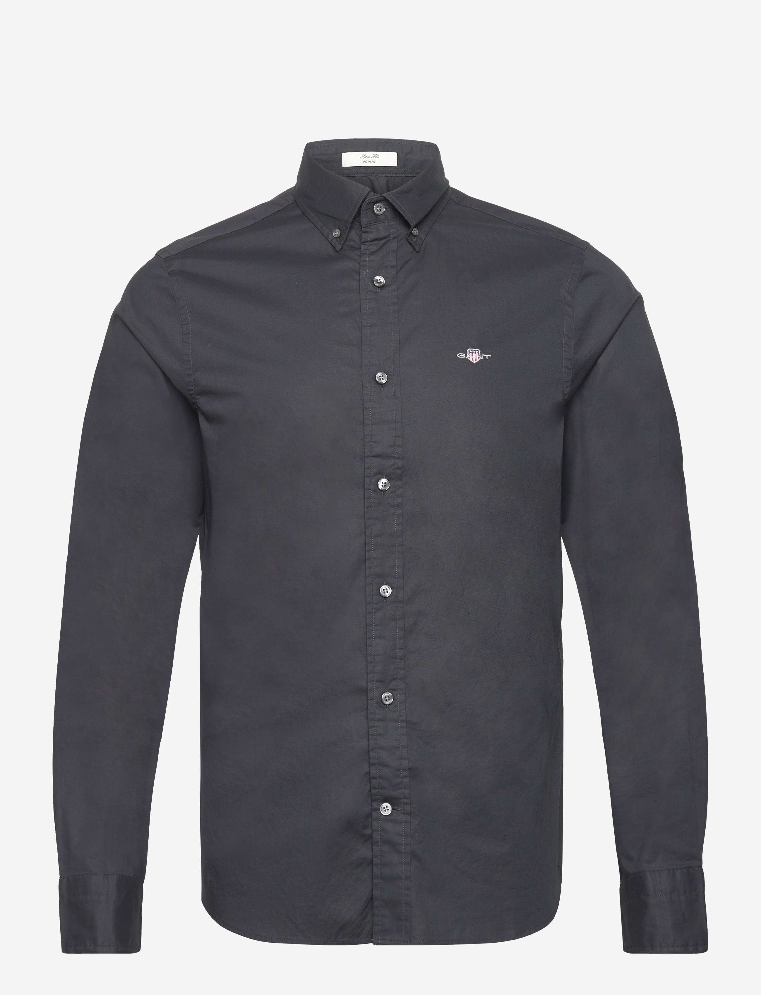 GANT Slim Klassisch Poplin Shirt Schwarz - XXL - Herren