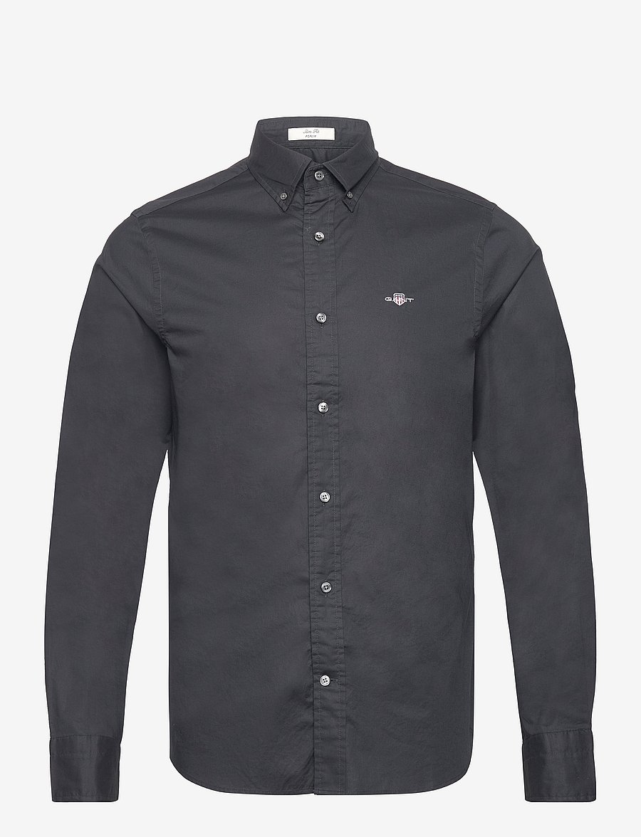 Gant - SLIM CLASSIC POPLIN SHIRT - casual hemden - black - 1