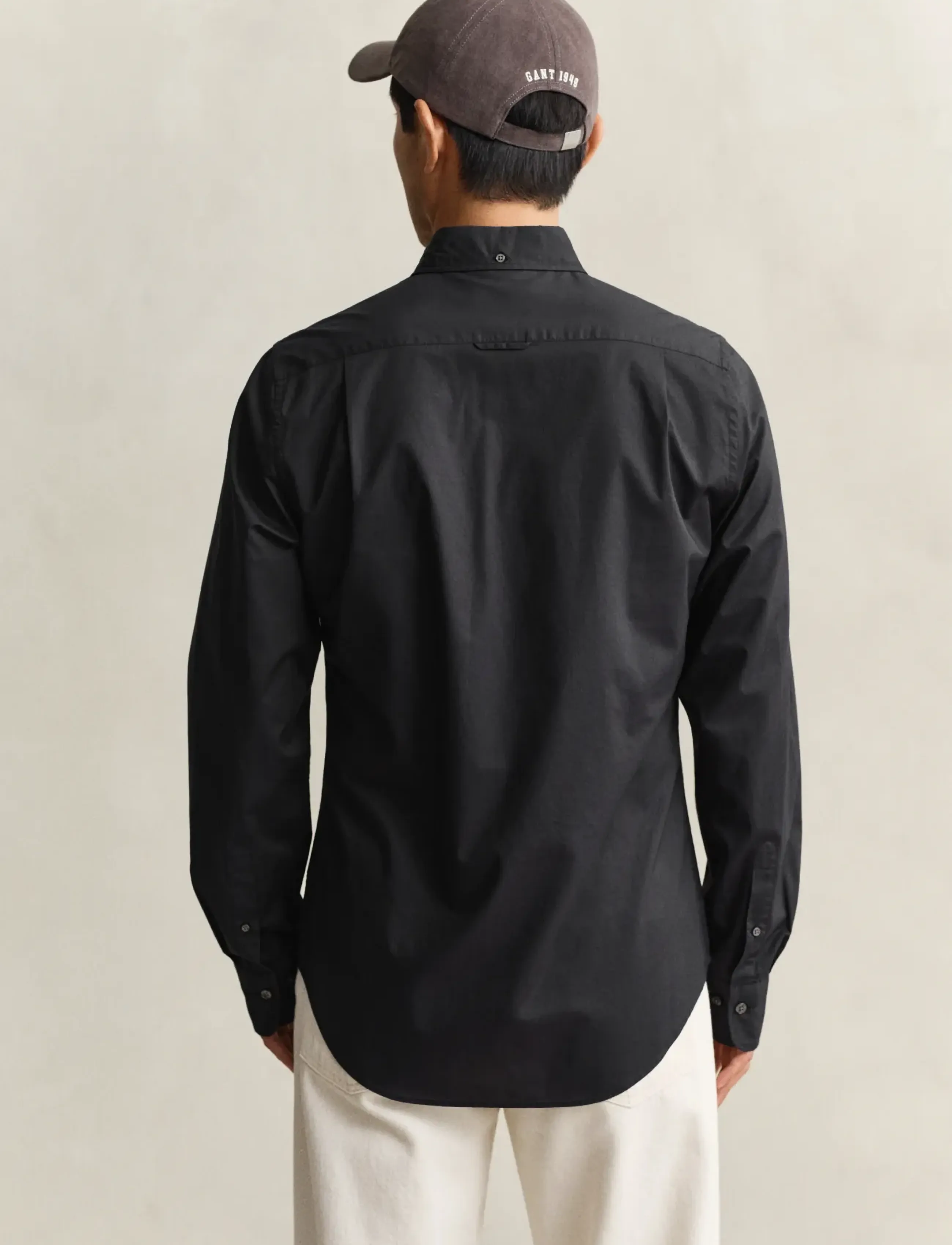 Gant - SLIM CLASSIC POPLIN SHIRT - casual hemden - black - 3