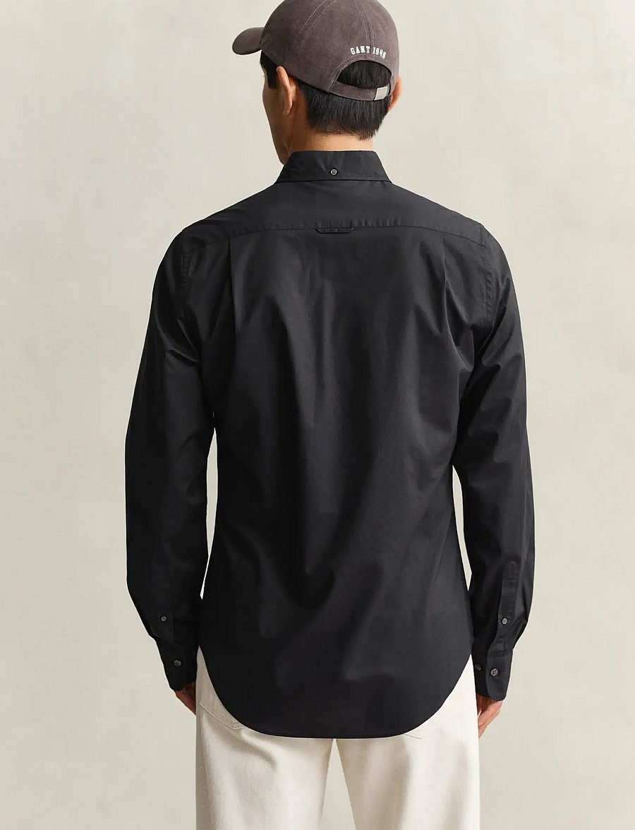 Gant - SLIM CLASSIC POPLIN SHIRT - casual hemden - black - 3