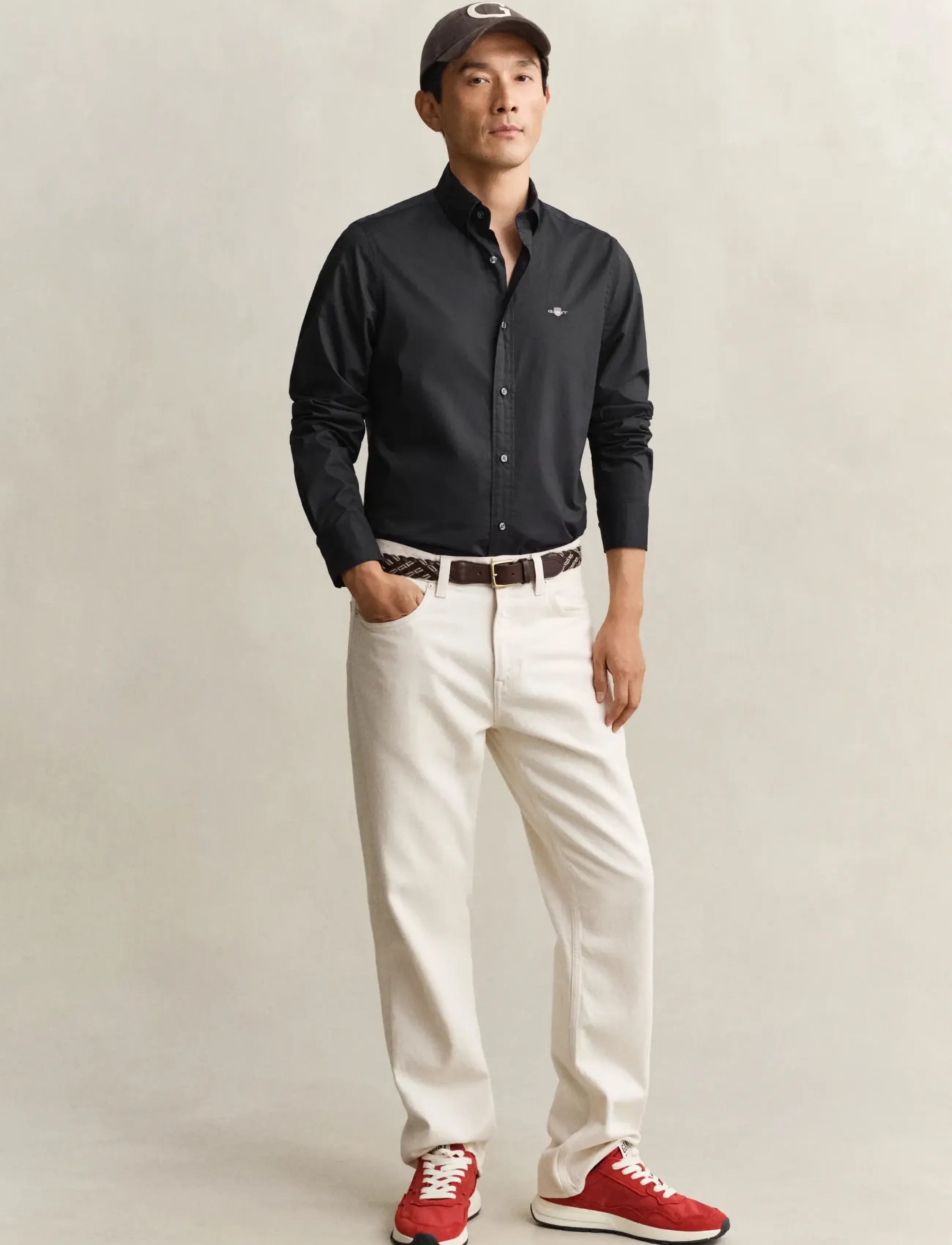 Gant - SLIM CLASSIC POPLIN SHIRT - casual hemden - black - 5