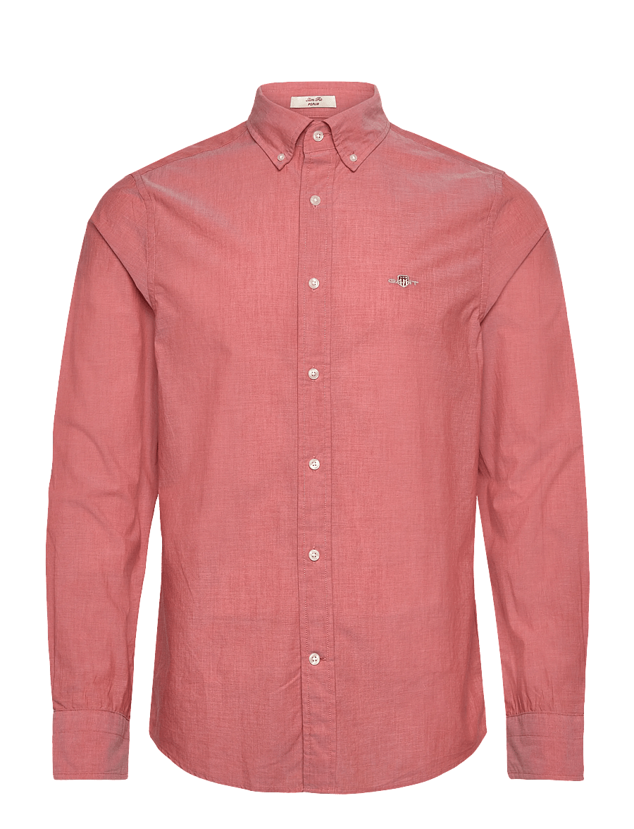 Gant - SLIM CLASSIC POPLIN SHIRT - casual skjorter - deep orange - 0