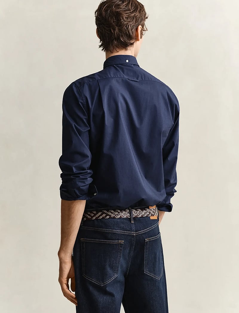 GANT - SLIM CLASSIC POPLIN SHIRT - casual overhemden - marine - 3